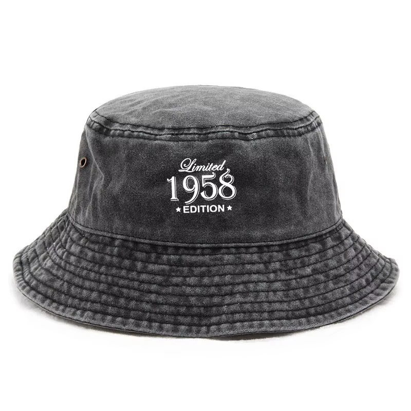 Casquette de pêcheur vintage 1958, style old school, en coton délavé, casquette bob rétro, chapeau d