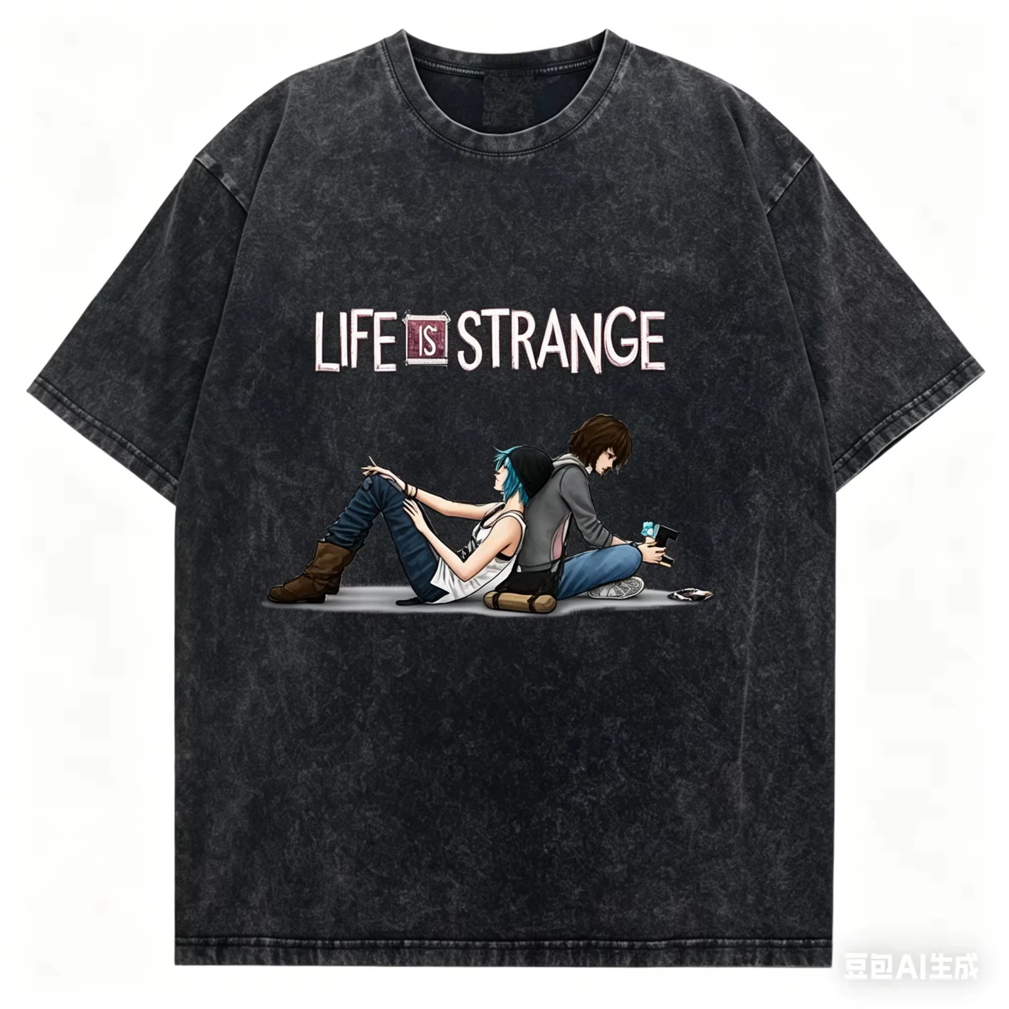T-shirt délavé 2026 Life Is Strange pour les fans d'anime, vêtements de style tout au long de l'anné