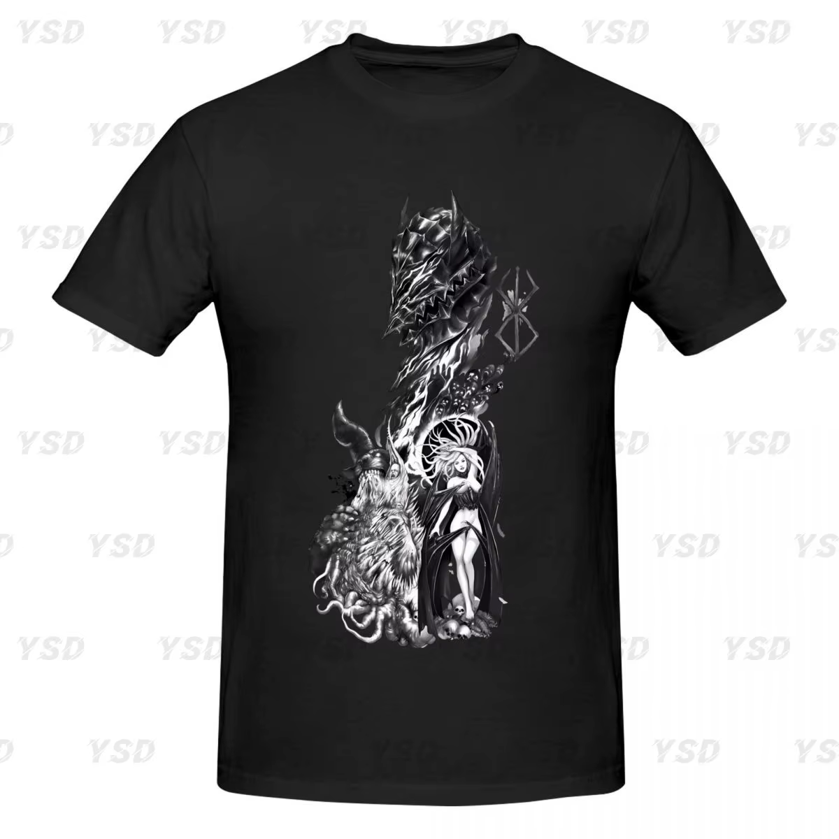 T-shirt de sport unisexe Berserk Guts, T-shirt respirant, coton, respirant, respirateur, manga