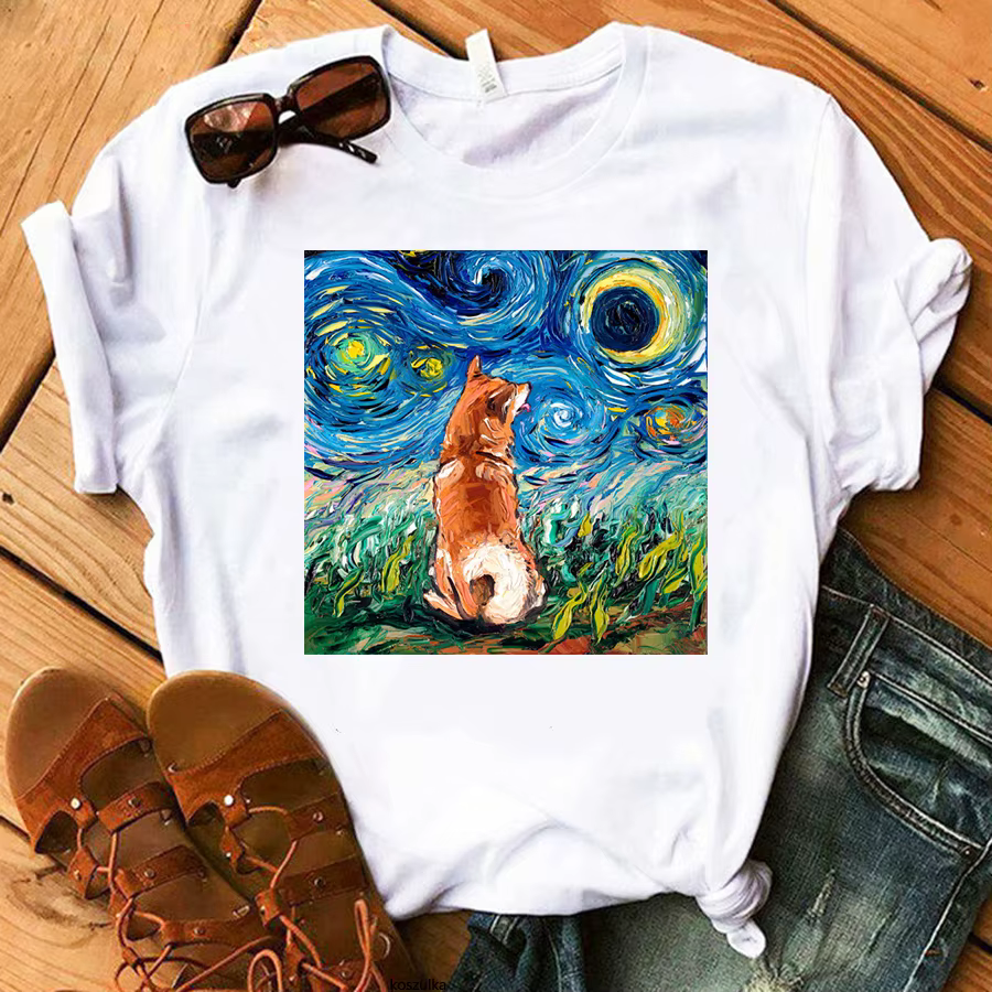 Shiba Inu T-Shirt été femmes imprimé Anime t-shirts Streetwear esthétique Harajuku Kawaii Hip Hop dé