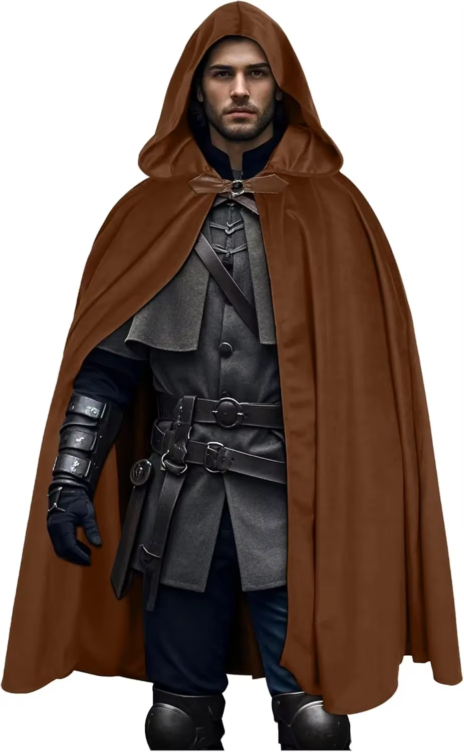 Cape à capuche en velours style médiéval - Cape Renaissance avec capuche, cape vintage, costume de s