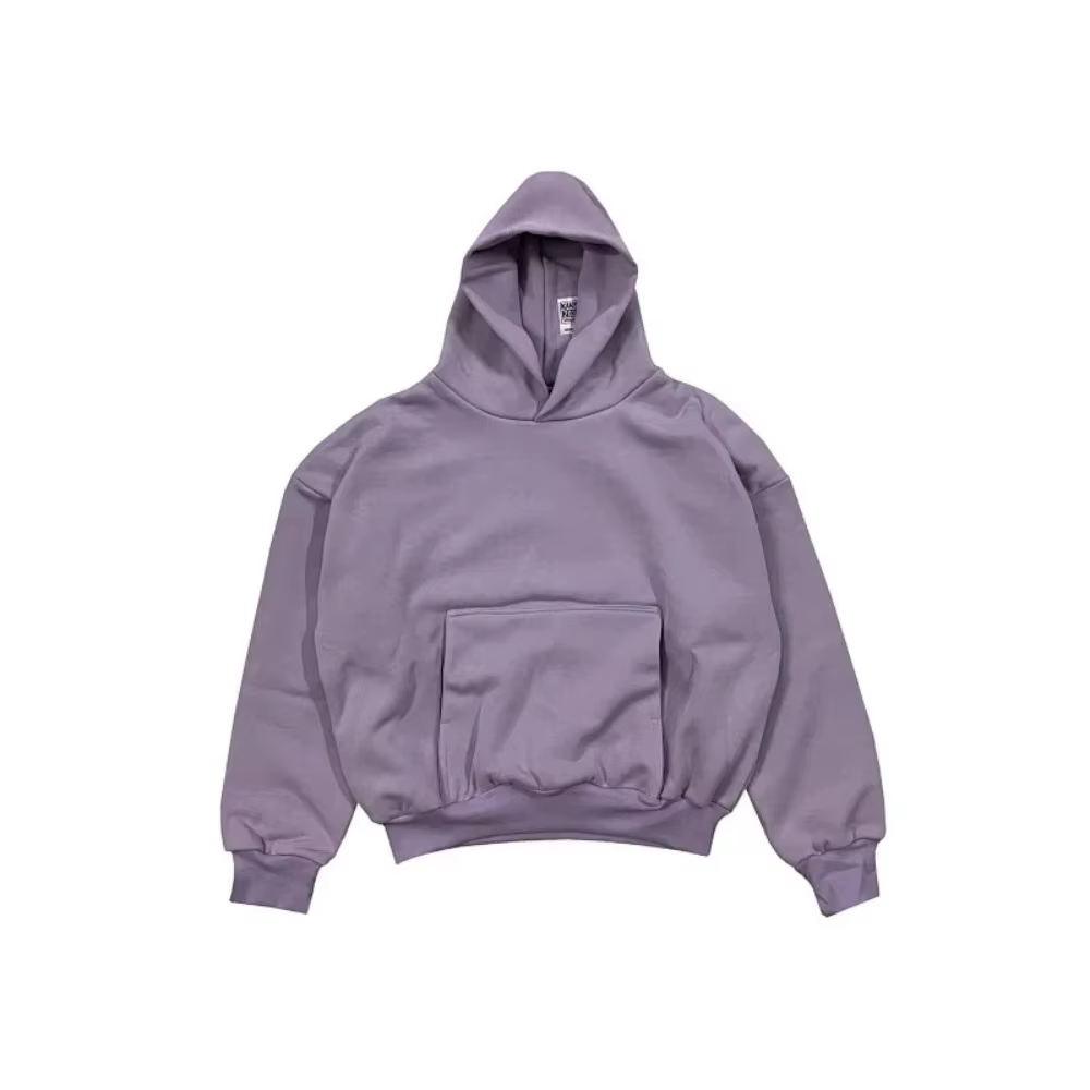Sweat à capuche YZY à manches longues, violet, avec cordon de serrage, coupe oversize, classique, en