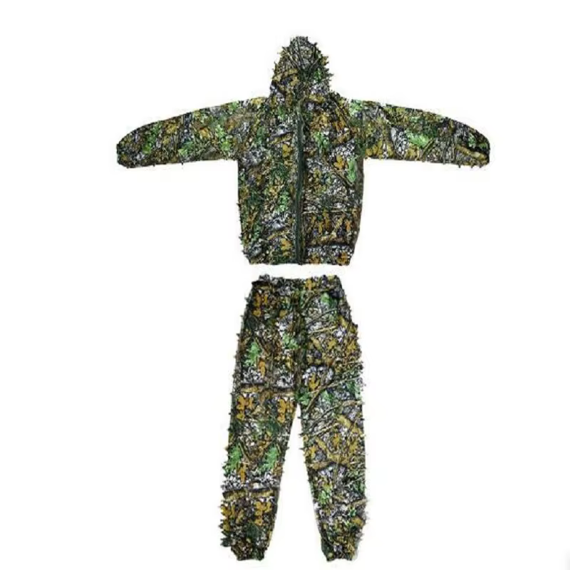 Vêtements de chasse 3D Sniper Airsoft, combinaison Ghillie de Camouflage, uniforme militaire pour ho