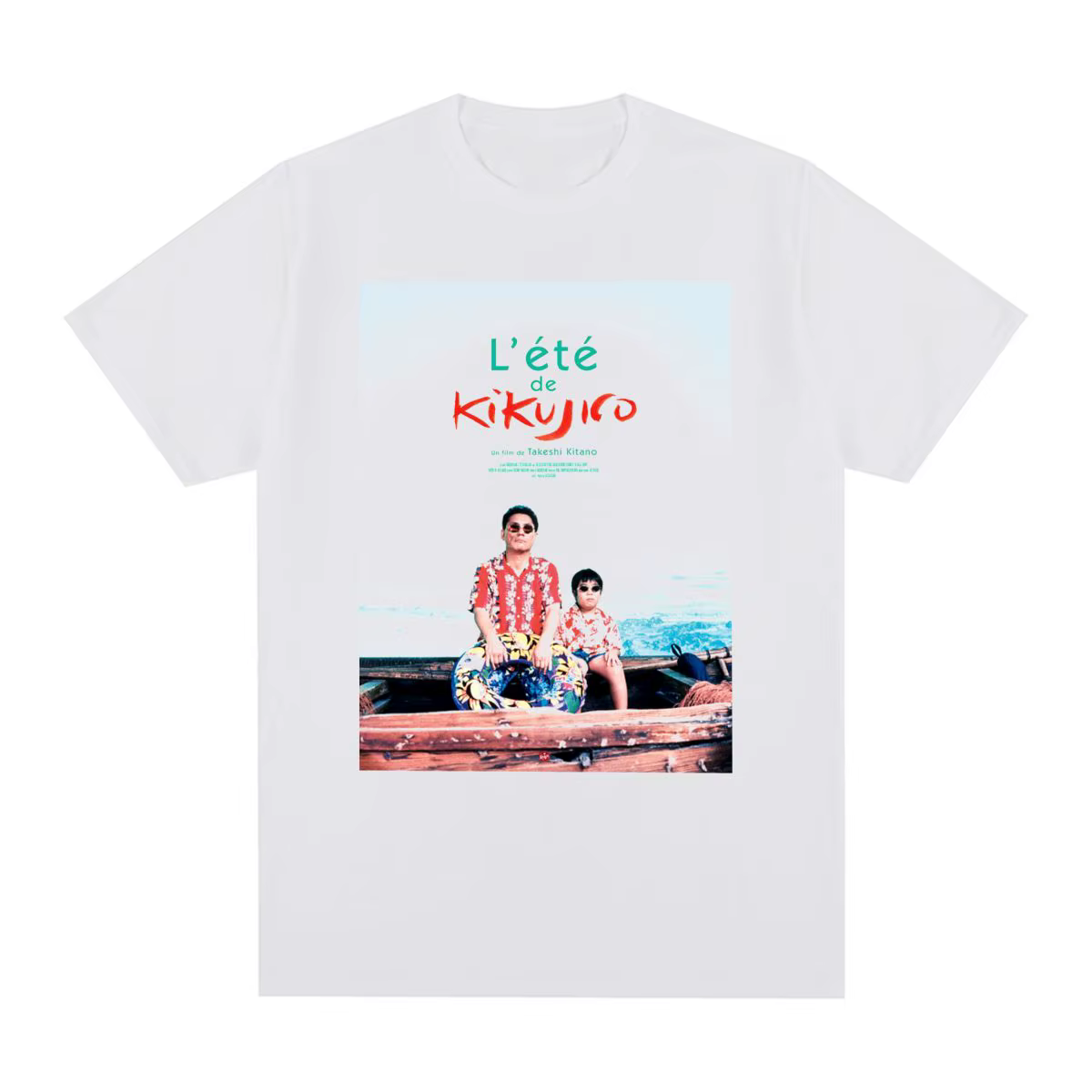 T-shirt en coton vintage pour hommes et femmes, Kitano Tokyo eshi Kikujir no natsu