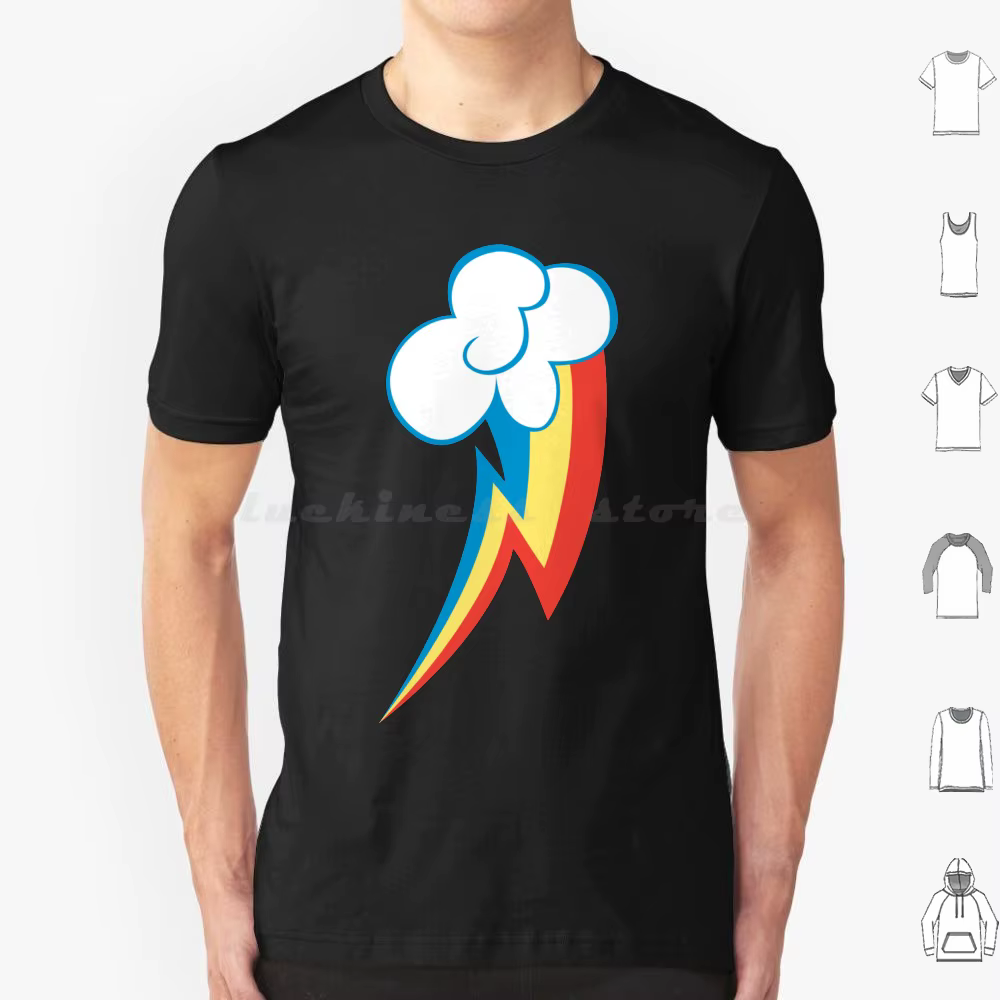 T-shirt Rainbow Dash Cm pour hommes, femmes et enfants, 6XL, Mlp, Fim, Brony, Rainbow Dash, Cutie Ma