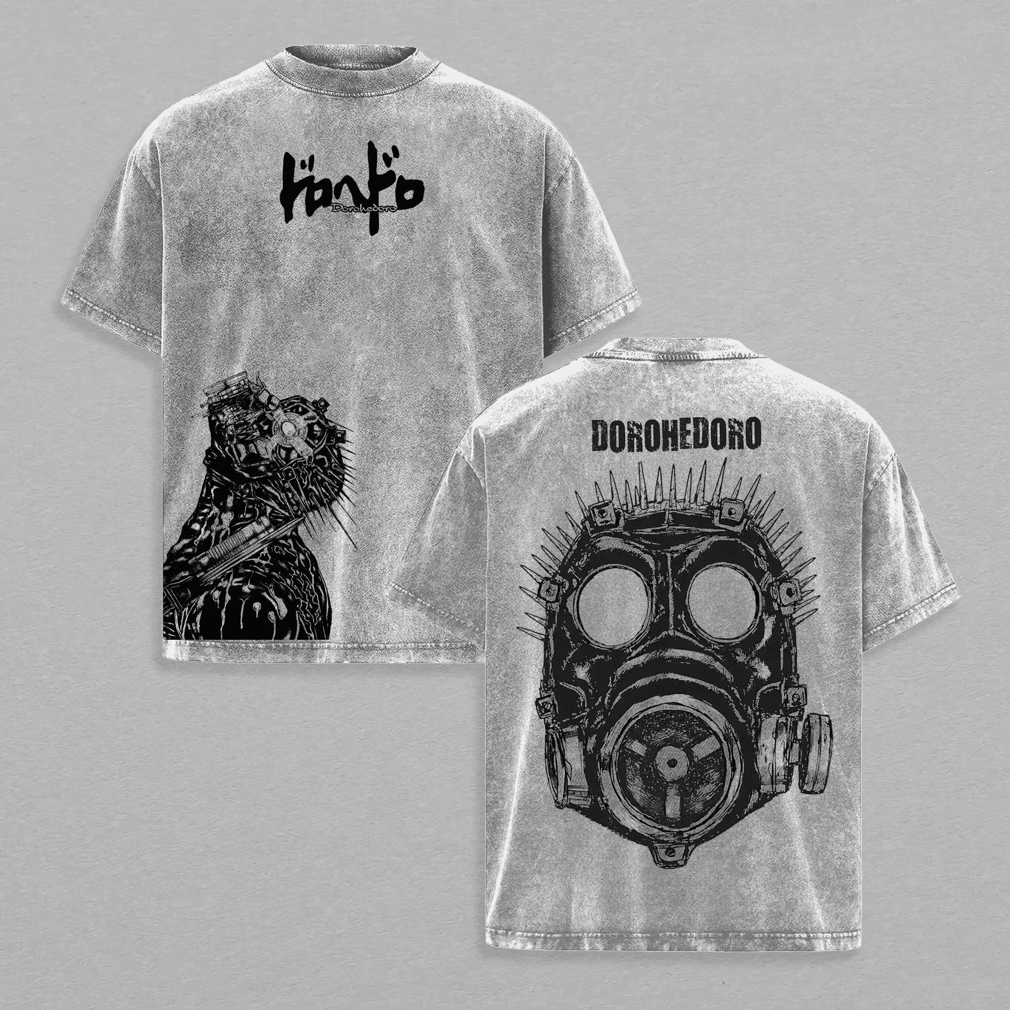 T-shirt Caiman Dorohedoro pour hommes, t-shirt surdimensionné Vintage lavé, manches courtes, en coto