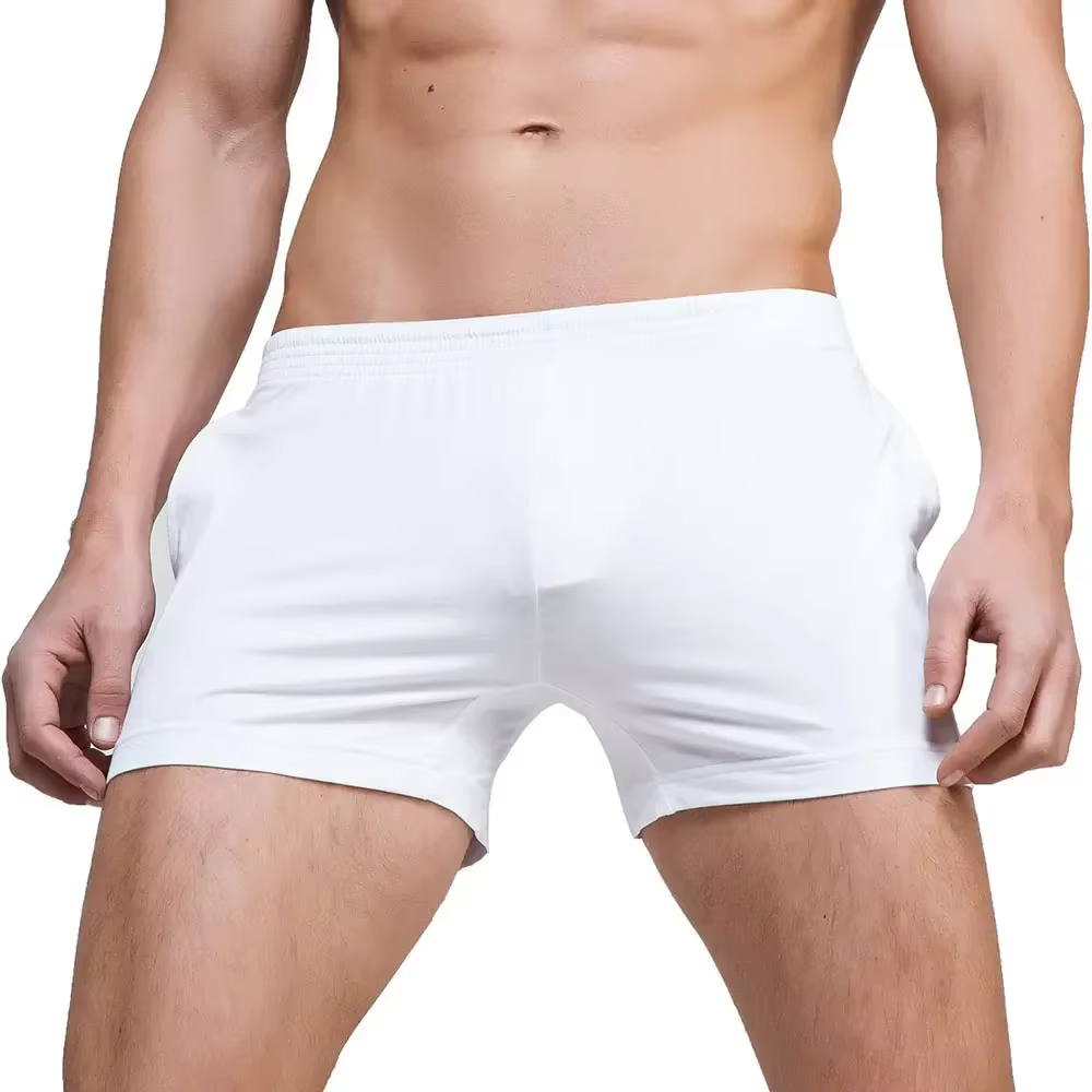 Short actif d'entraînement de course pour hommes, en coton, pour entraînement de gymnastique, bas de