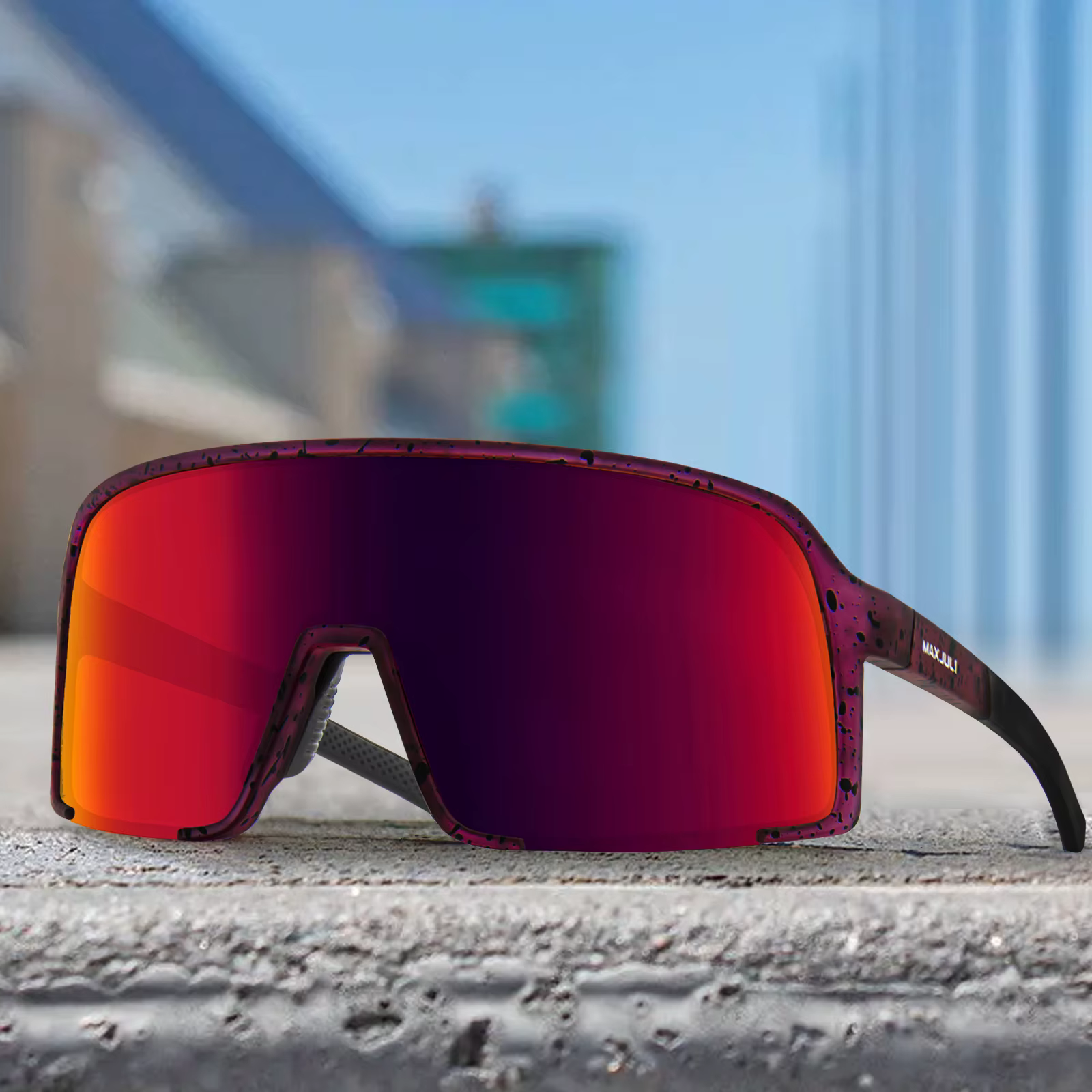 JULI lunettes de soleil polarisées pour hommes femmes, coupe-vent Sports de plein air cyclisme cours