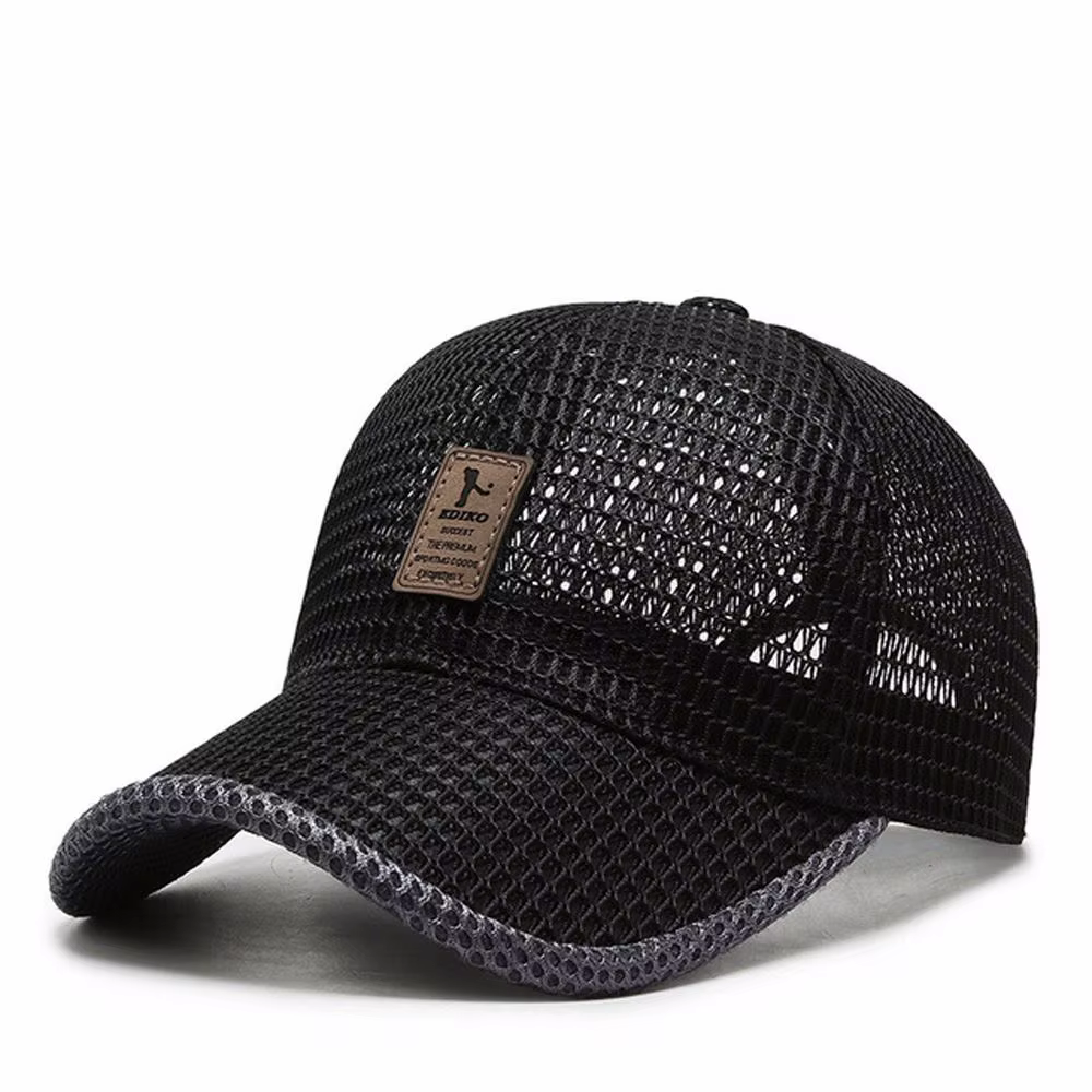 Casquettes de baseball unisexes réglables noires pour l'été, casquettes de sport, casquettes de pêch