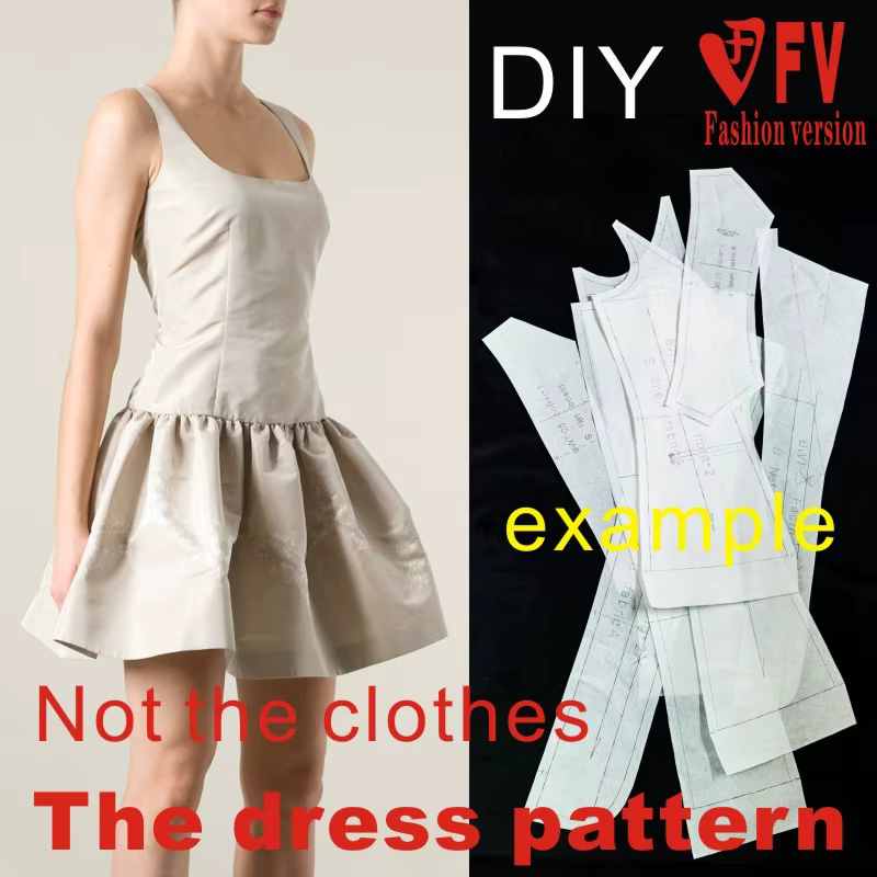 Robe à coudre, modèle de vêtements à dessiner, robe pour femmes, modèle à coudre, bricolage, BLQ-69