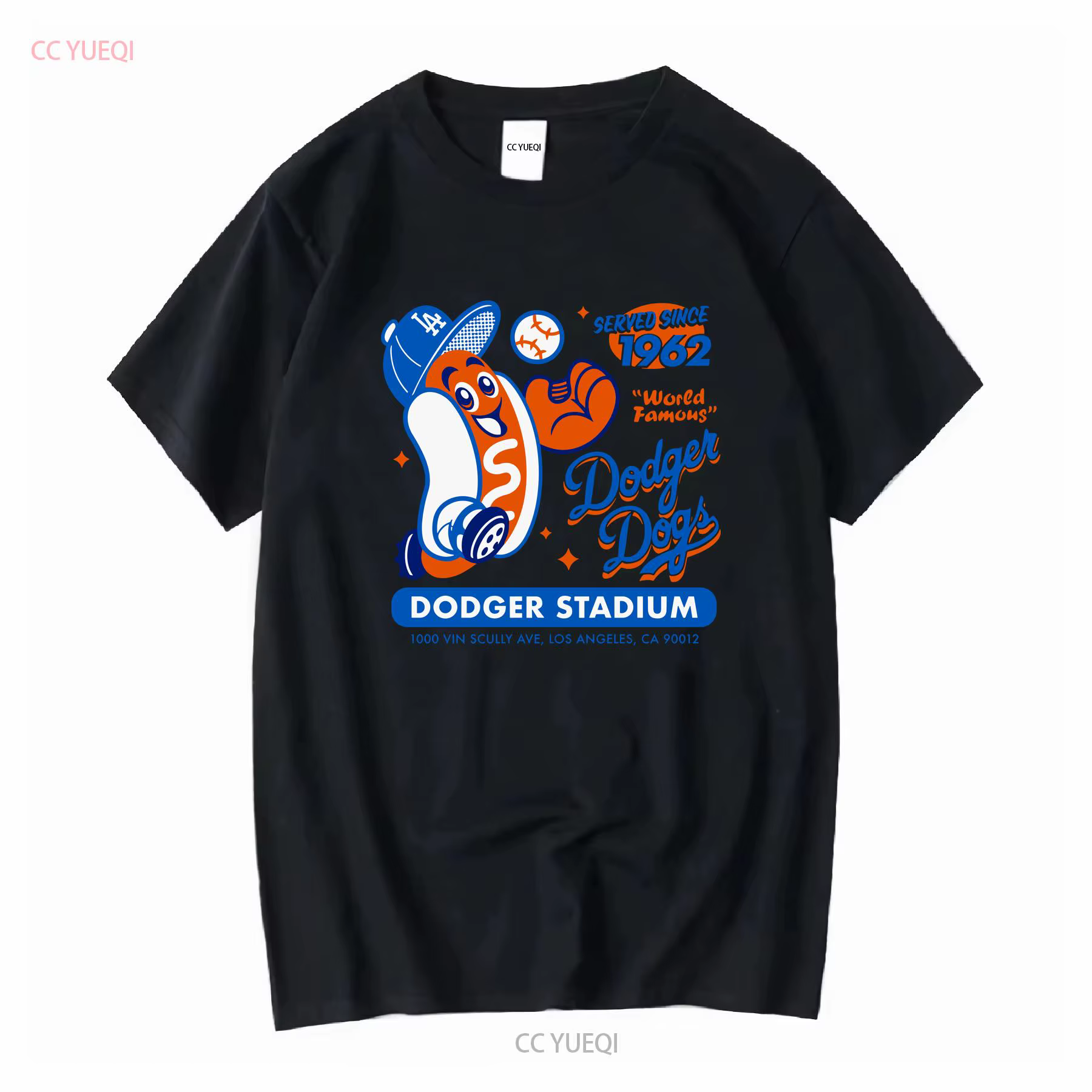 Dodger Stadium Dogs t-shirt nostalgie nouveauté années 90 Baseball taille S 5XL manches longues vint
