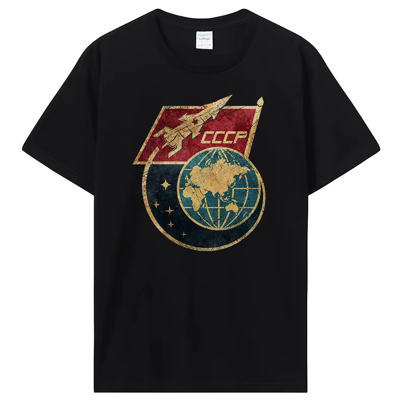 CCCP Original russe espace urss t-shirt classique mode hommes coton col rond t-shirt Hip Hop t-shirt