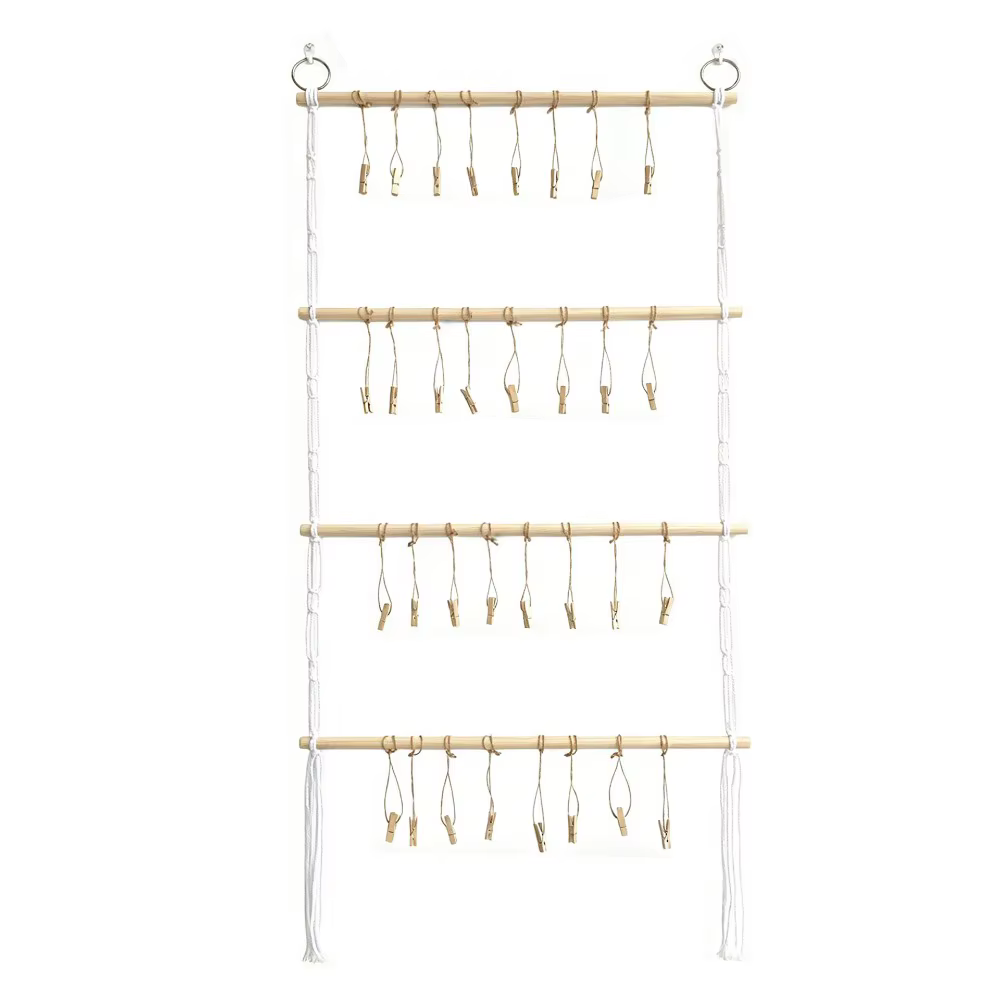 Support de rangement créatif pour accessoires capillaires en macramé, mural, pour pinces à cheveux, 