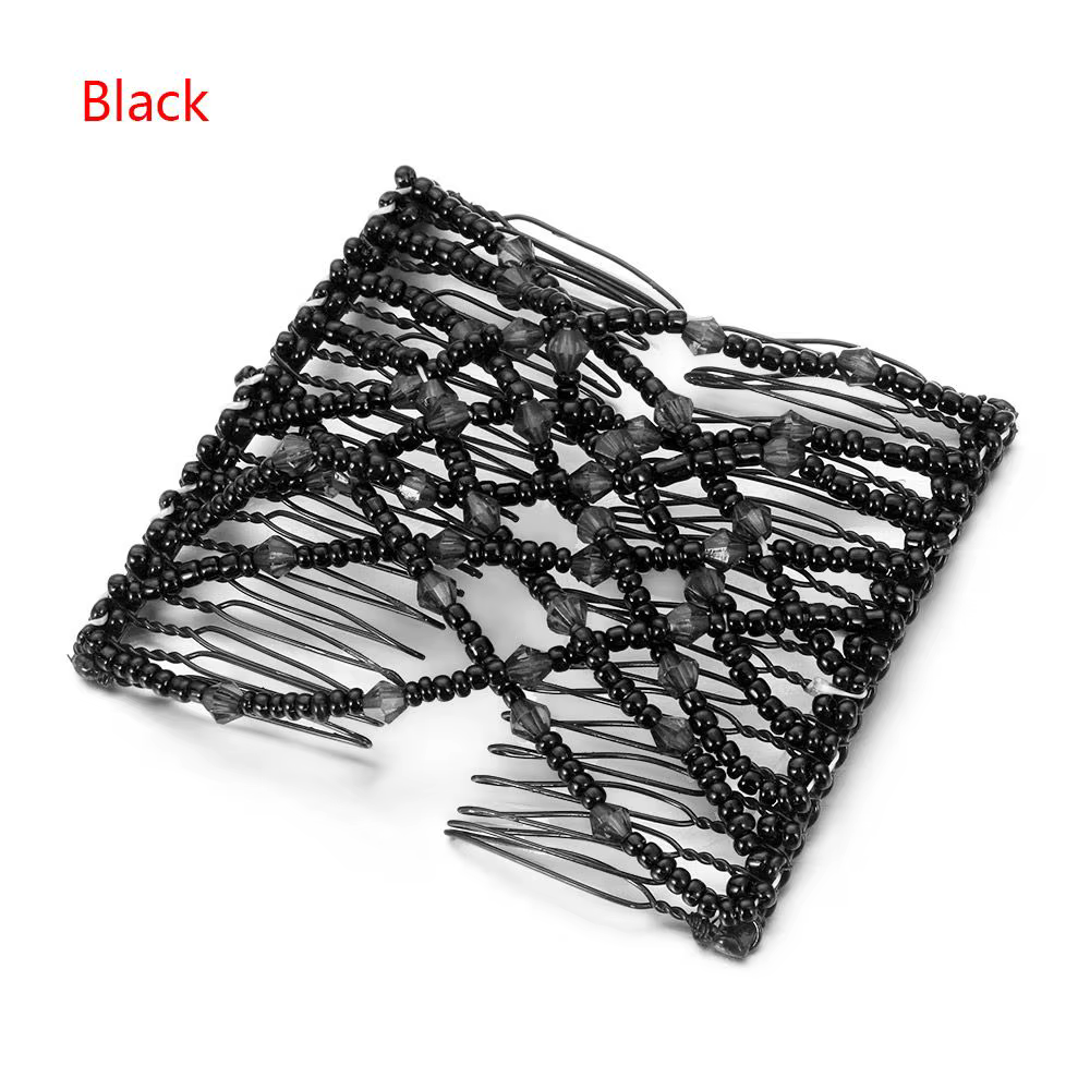 Accessoires magiques pour fabricant de cheveux, peigne élastique à Double Clip, bandeau, chignon, ép