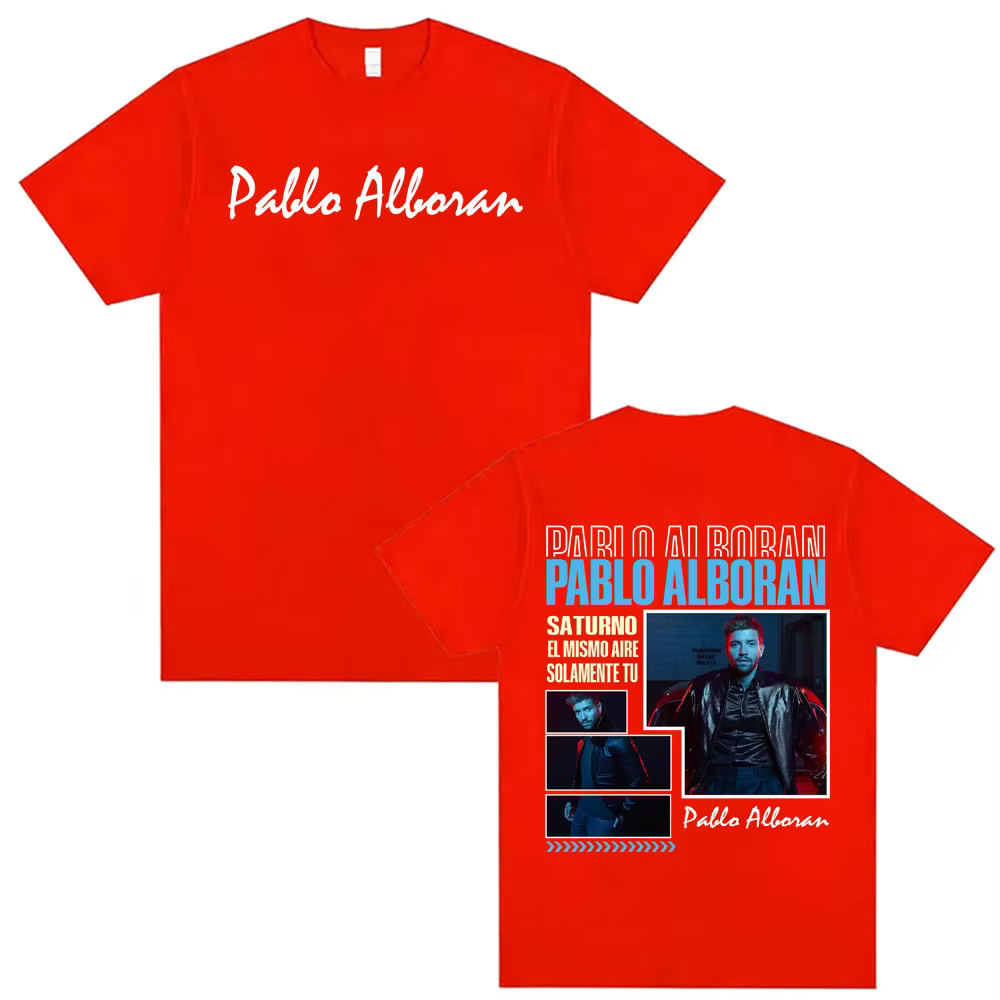 Pablo Alborán Tour mondial couverture t-shirt hauts vêtements pour hommes col rond été confort tenda