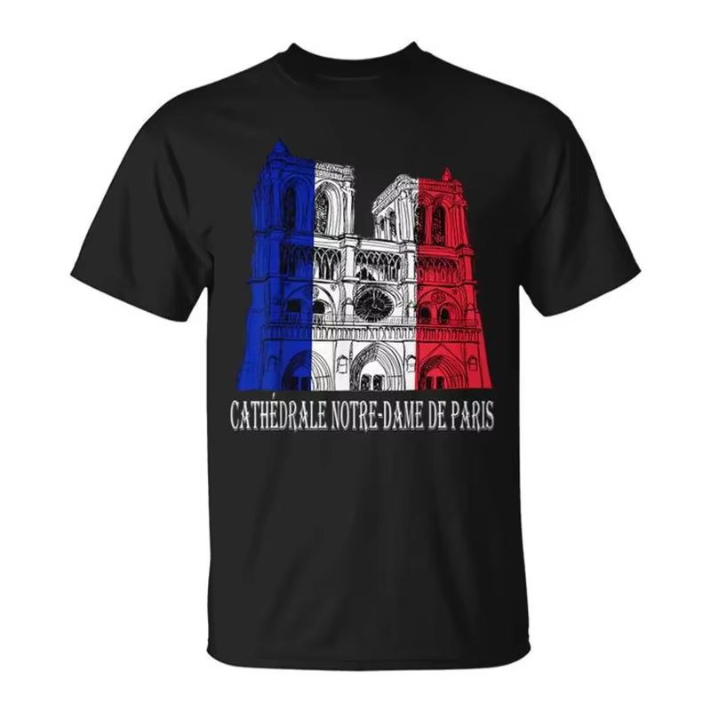 Paris Tour Eiffel motif T-shirt hommes 3d imprimé France t-shirts hauts femmes été décontracté à man