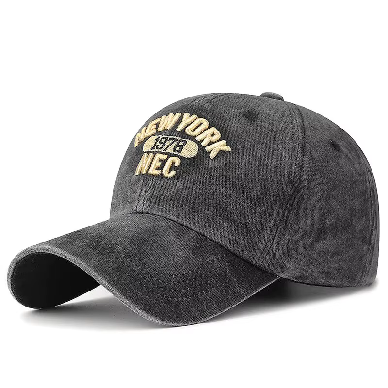 Casquette de Baseball coréenne en coton délavé, chapeau haut-de-forme souple, quatre saisons, casque