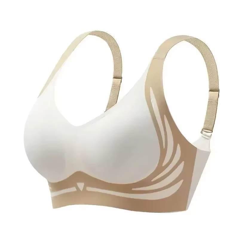 Sous-vêtements grande taille pour femmes, seins respirants, petits sans anneaux en acier, soutien-go