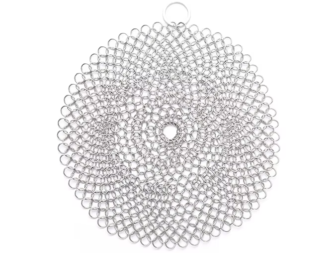 Éponge de nettoyage en maille d'acier inoxydable pour cuisine, accessoire réutilisable pour le netto