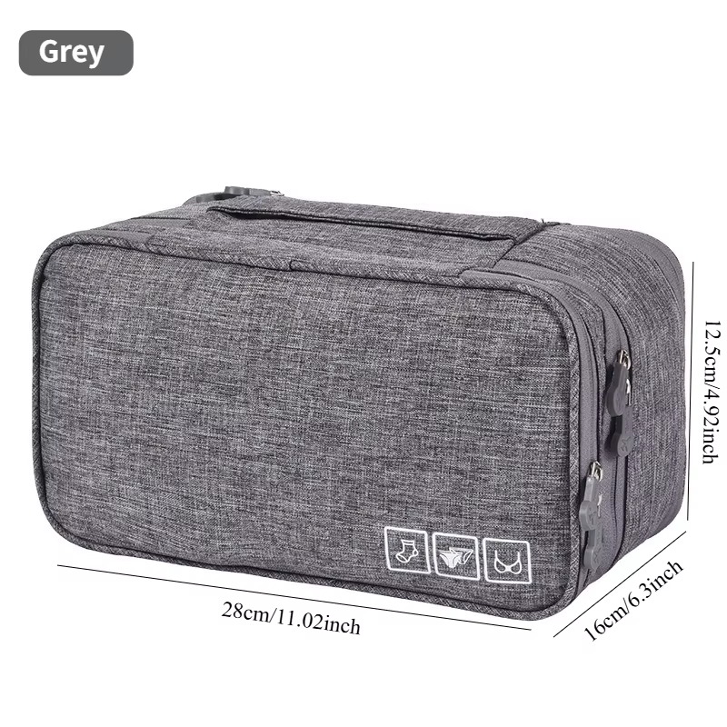 Sac de rangement pour sous-vêtements de voyage, grande capacité, organiseur de lingerie pour valise,