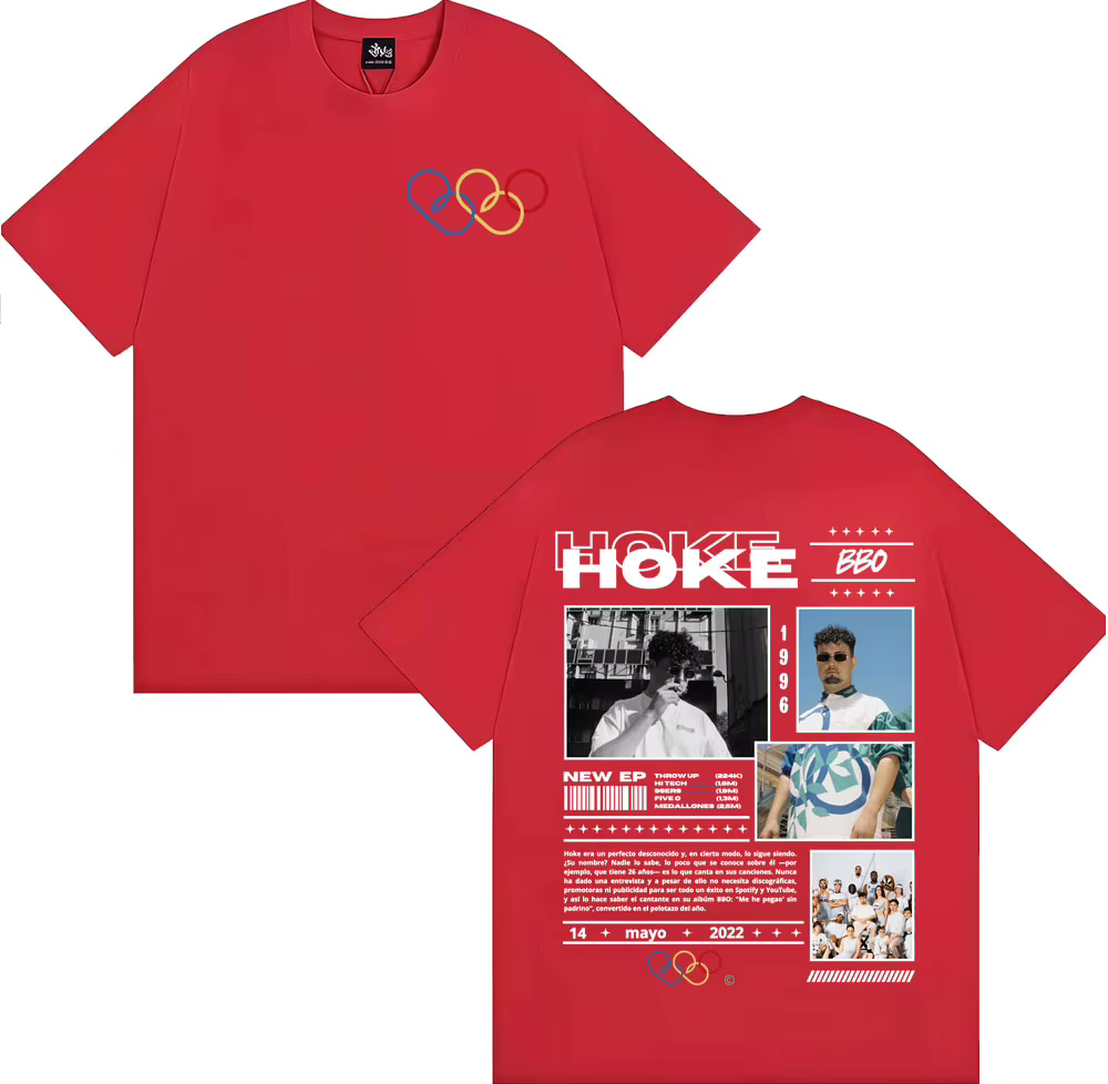 Rappeur HOKE Bbo Album 2025 Tour T-shirt Vêtements Pour Hommes Hip Hop VintageHigh Qualité T-shirts 