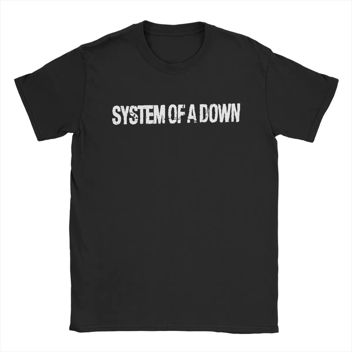 Système d'un vers le bas hommes T-Shirts bande T-Shirts occasionnels à manches courtes col rond T-Sh