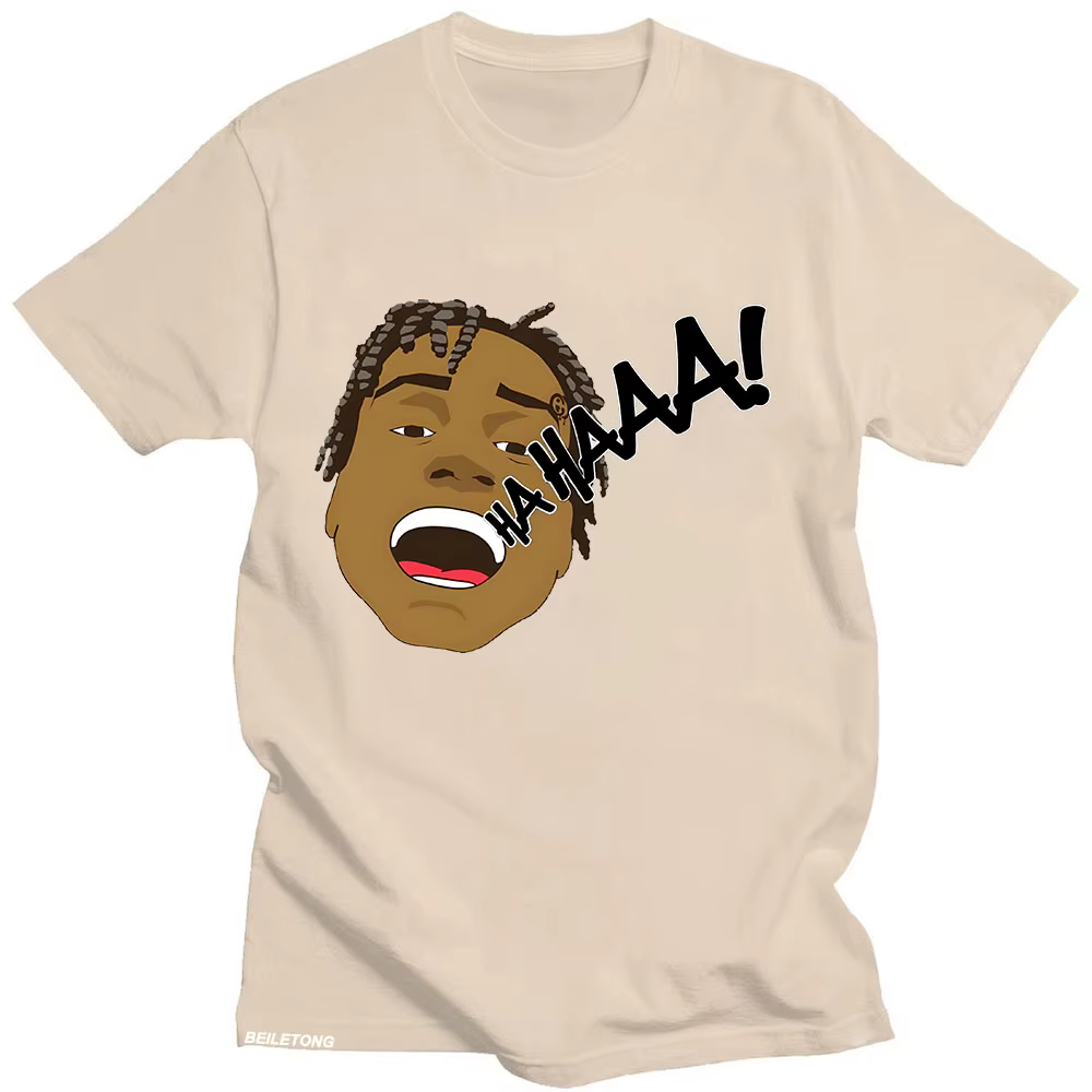 Polo G à manches courtes en coton imprimé graphique, T-shirt Hip Hop, T-shirt Harajuku, T-shirt à co