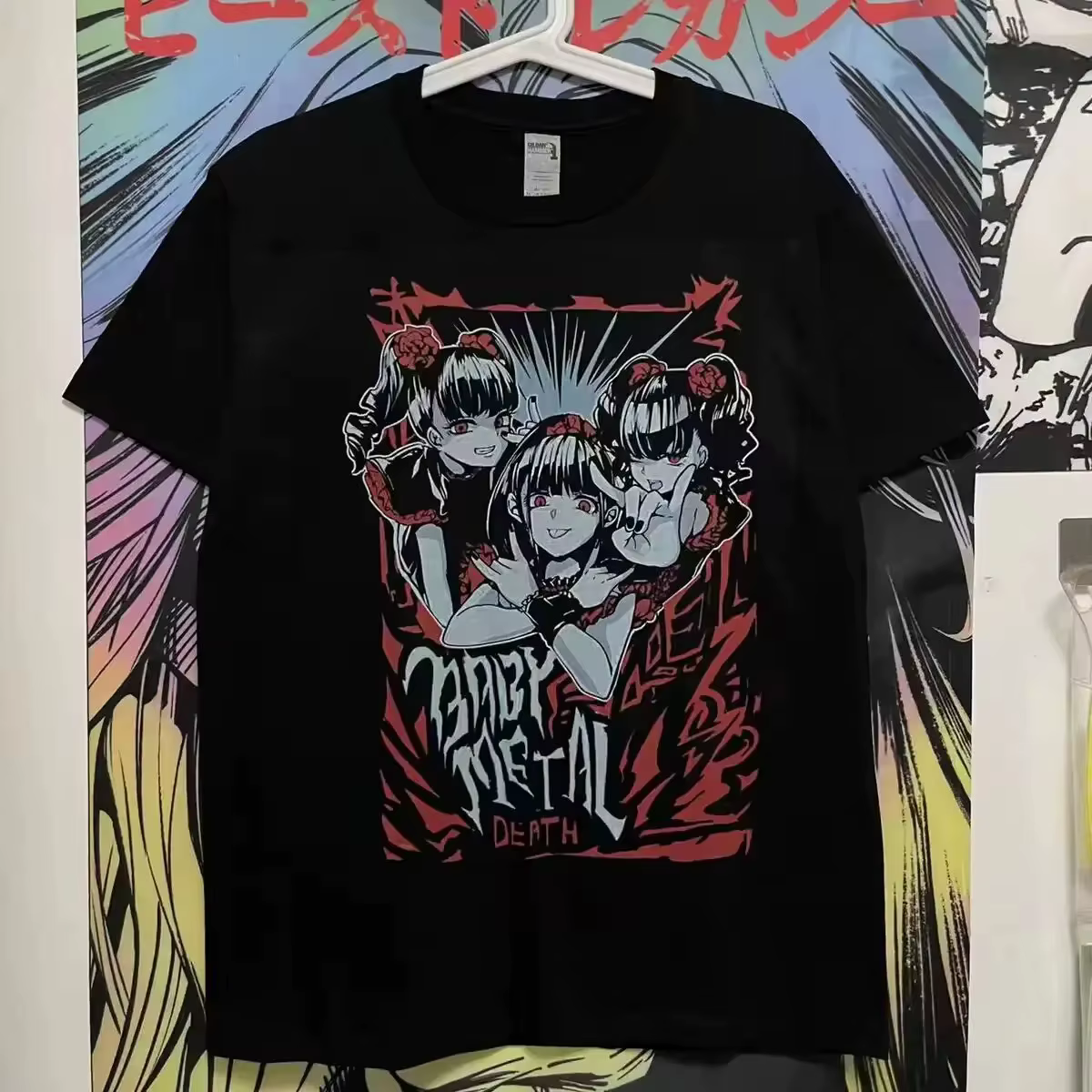 Babymetal Japan Band T-shirt pour hommes et femmes, style hip-hop rock, décontracté, manches courtes