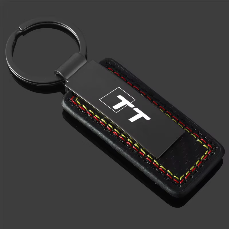 Accessoires en cuir de haute qualité pour Audi TT, porte-clés en alliage de zinc, 3 couleurs, porte-