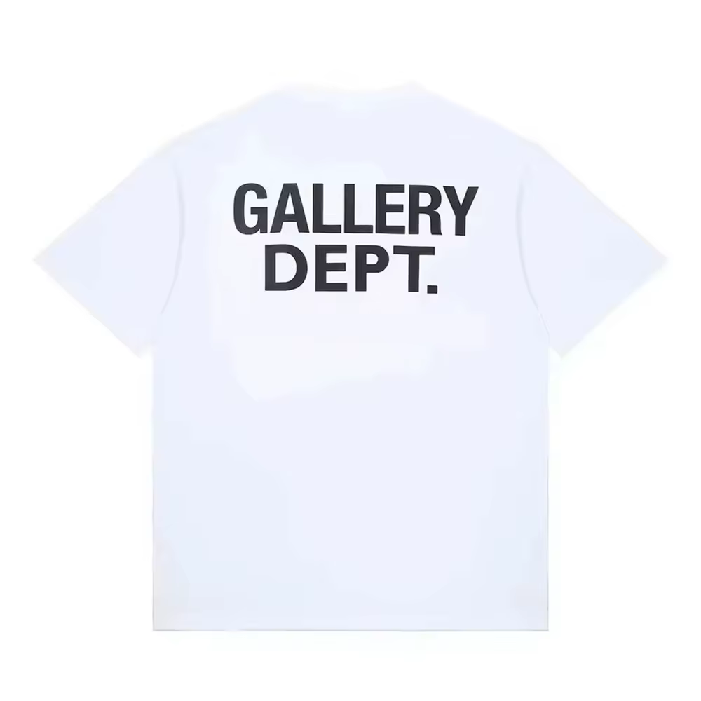 Gallery Dept. T-shirt à manches courtes en pur coton imprimé lettres, style streetwear américain, co
