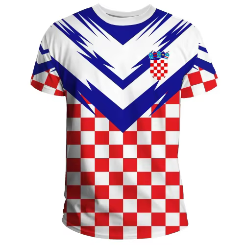 T-shirt de sport Croatie pour enfants garçons, T-shirt de football tendance, vêtements décontractés 