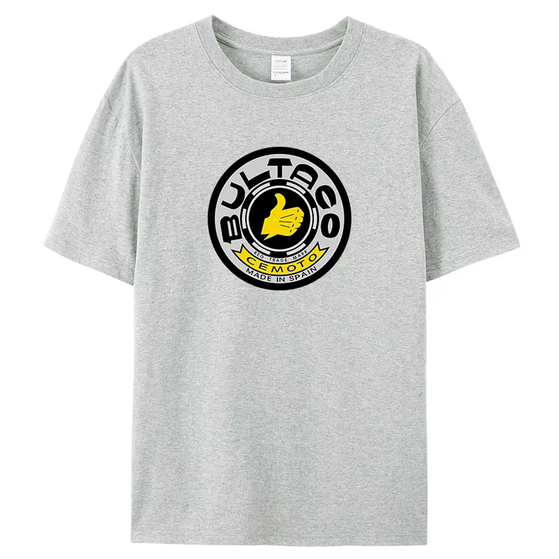 T-shirt d'été de haute qualité pour hommes, Bultaco Cemoto Motorcycles, t-shirt imprimé blanc, unise