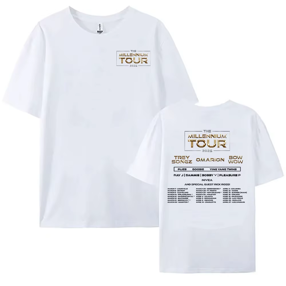 The Millennium Tour 2025 T-shirt femmes hommes vêtements été col rond unisexe Streetwear t-shirts gr