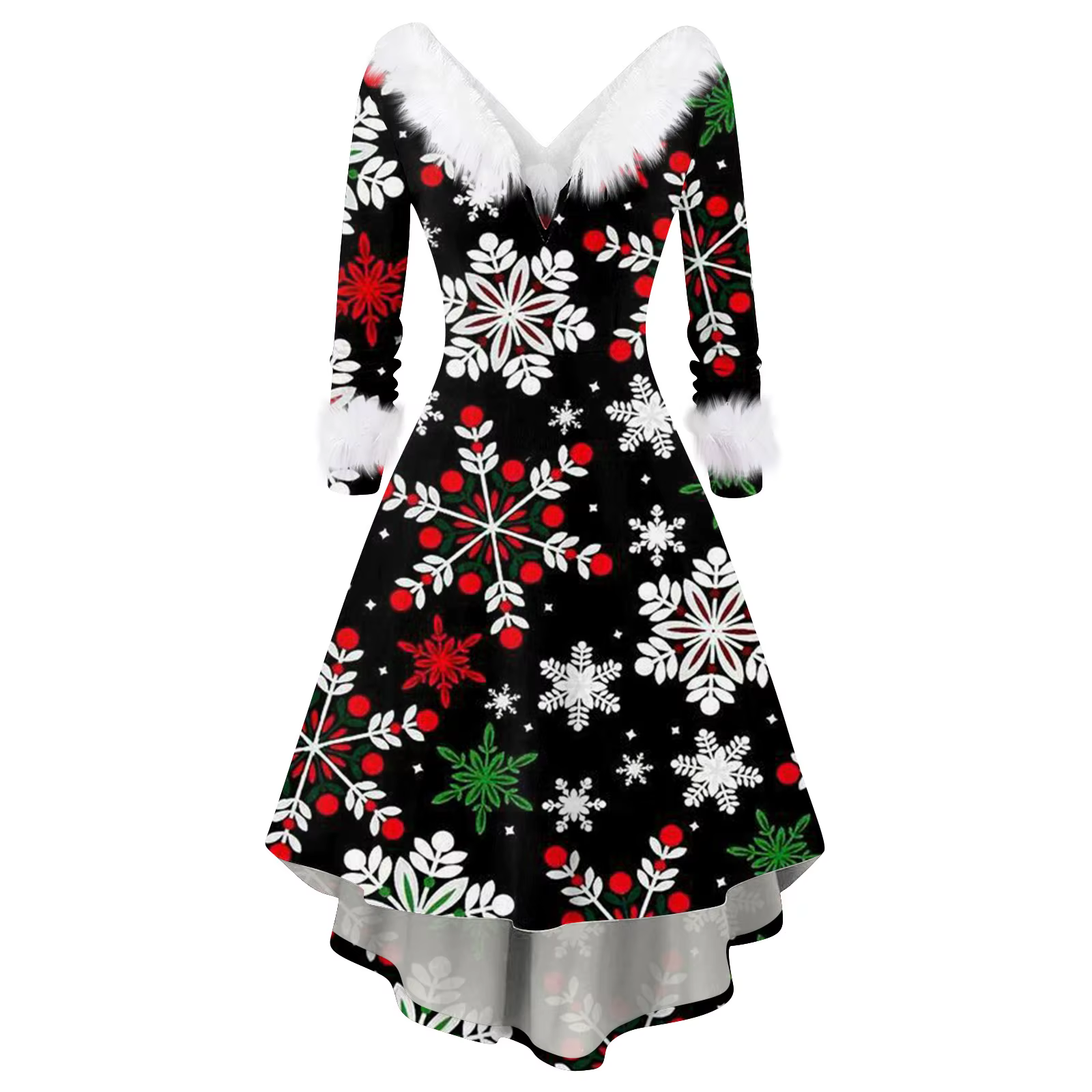 Robe imprimée de noël pour femmes, Costumes de mode, élégante, Vintage, Cosplay, longue robe de fête