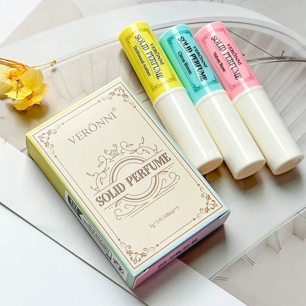 3 bâtons de parfum solides - Parfum longue durée, naturel et frais, baume solide portable pour les r