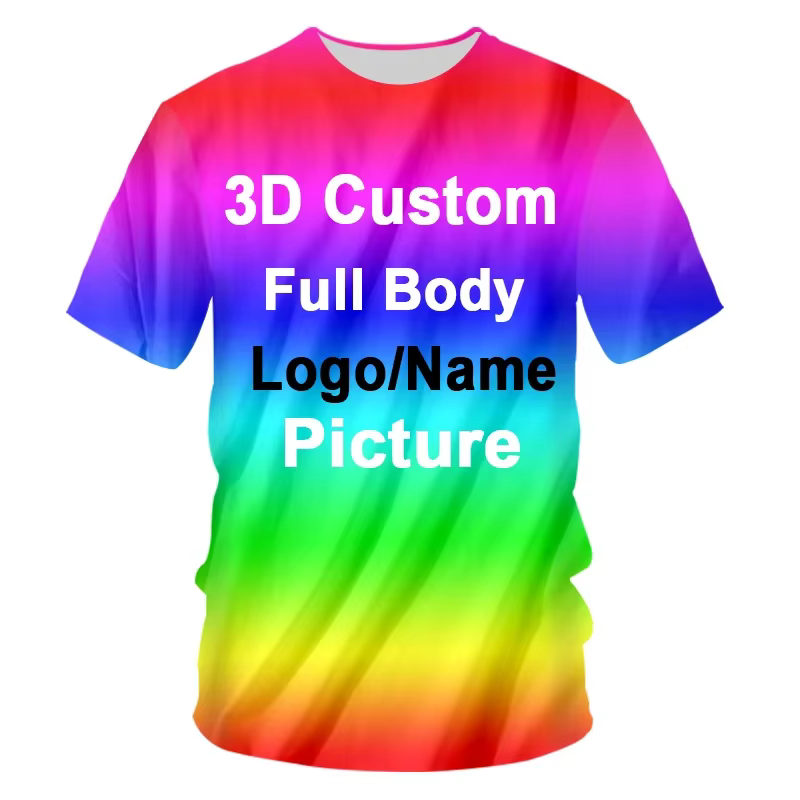 T-Shirt à Manches Courtes pour Homme, Femme et Enfant, Vêtement Personnalisé, Exclusif, Imprimé en 3