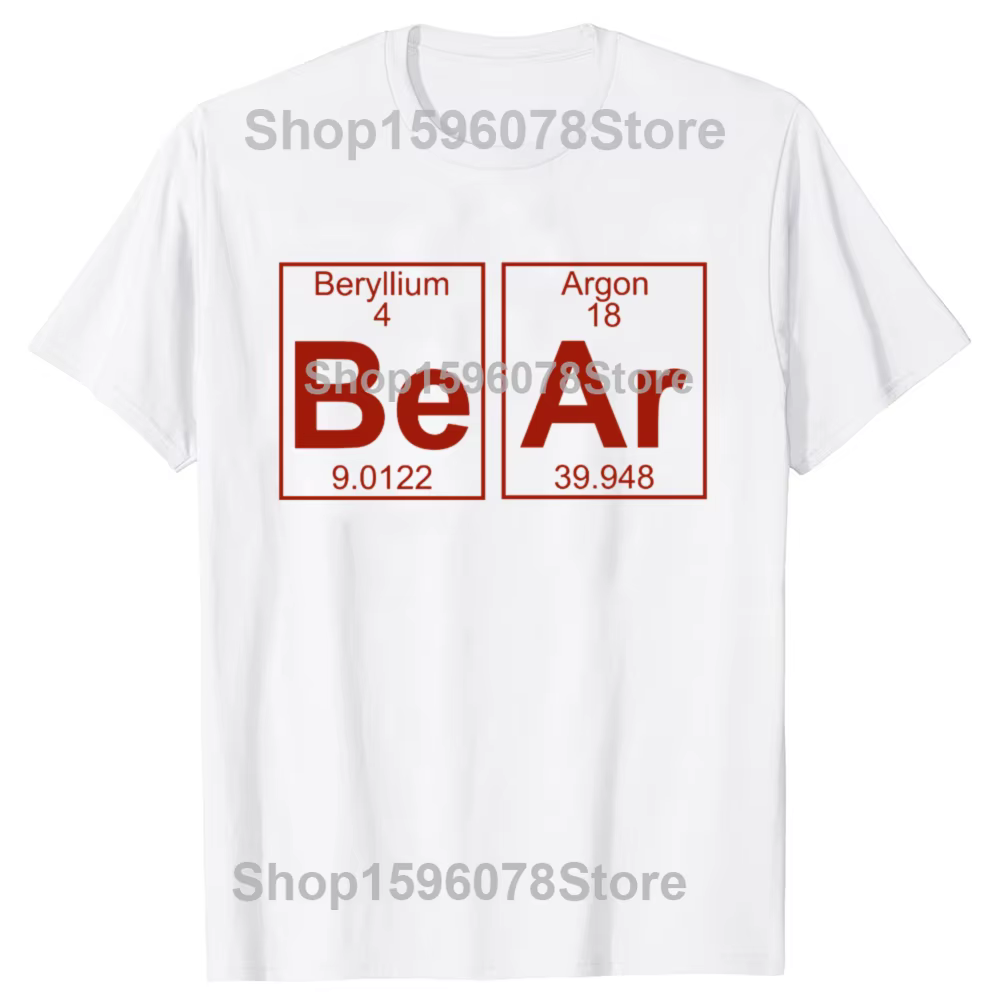 T-shirts en coton 100% avec motif de tableau périodique amusant pour hommes et femmes, t-shirt décon