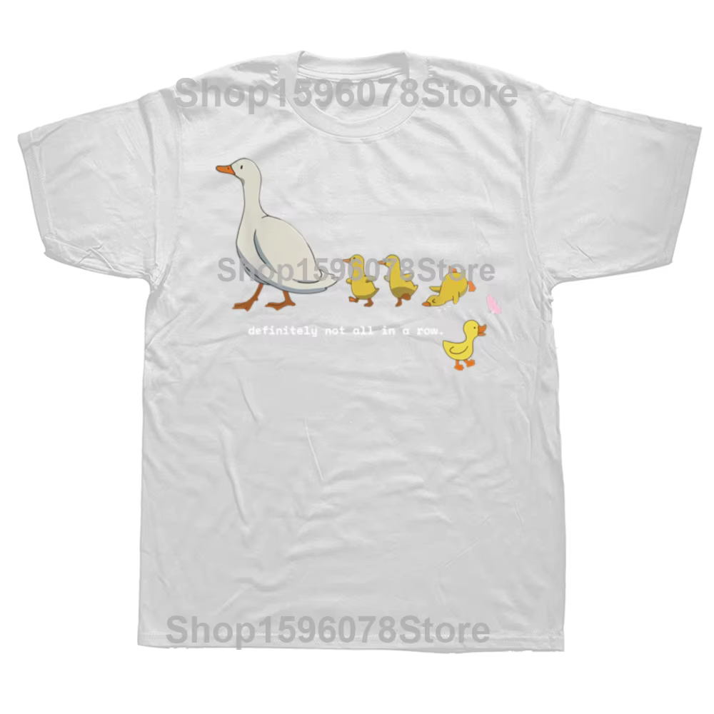 T-shirt drôle pour les amoureux des canards, avec motif « Canards certainement pas en rangée », T-sh