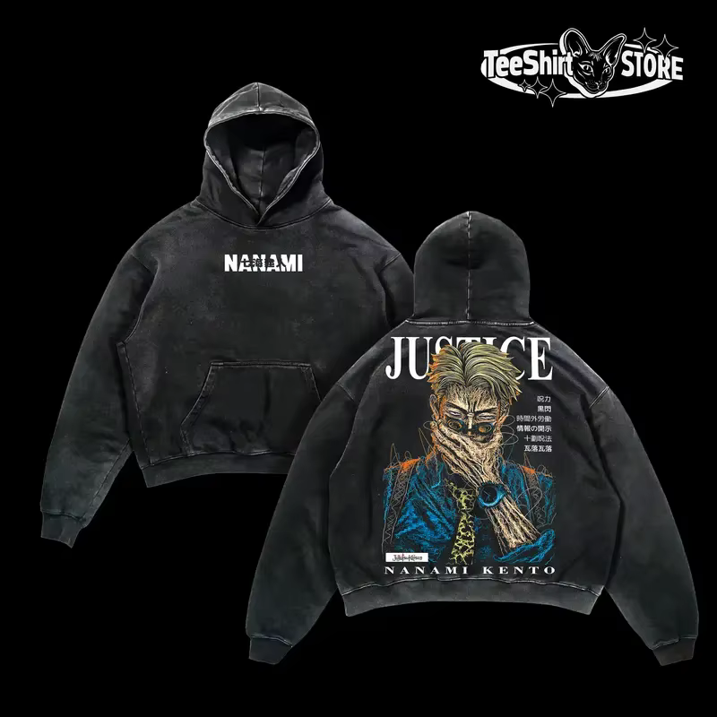 Jujutsu Kaisen Anime vêtements Nanami Kento graphique à capuche hommes femmes sweat à capuche en cot