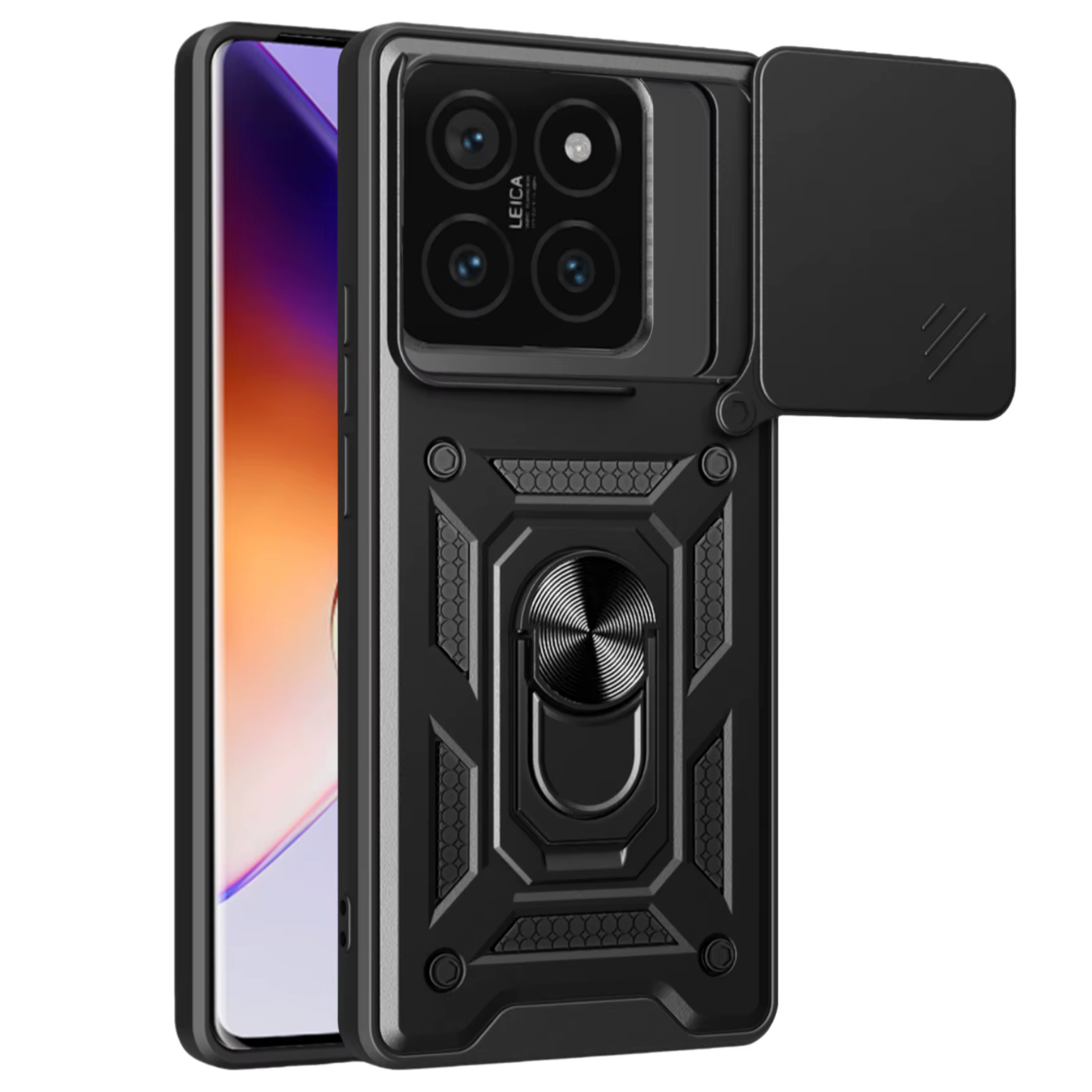 Coque de protection avec anneau blindé pour Xiaomi 15T Pro Mi15t Mi 14T Pro 13T 12T 11T Xiao Mi 15t,