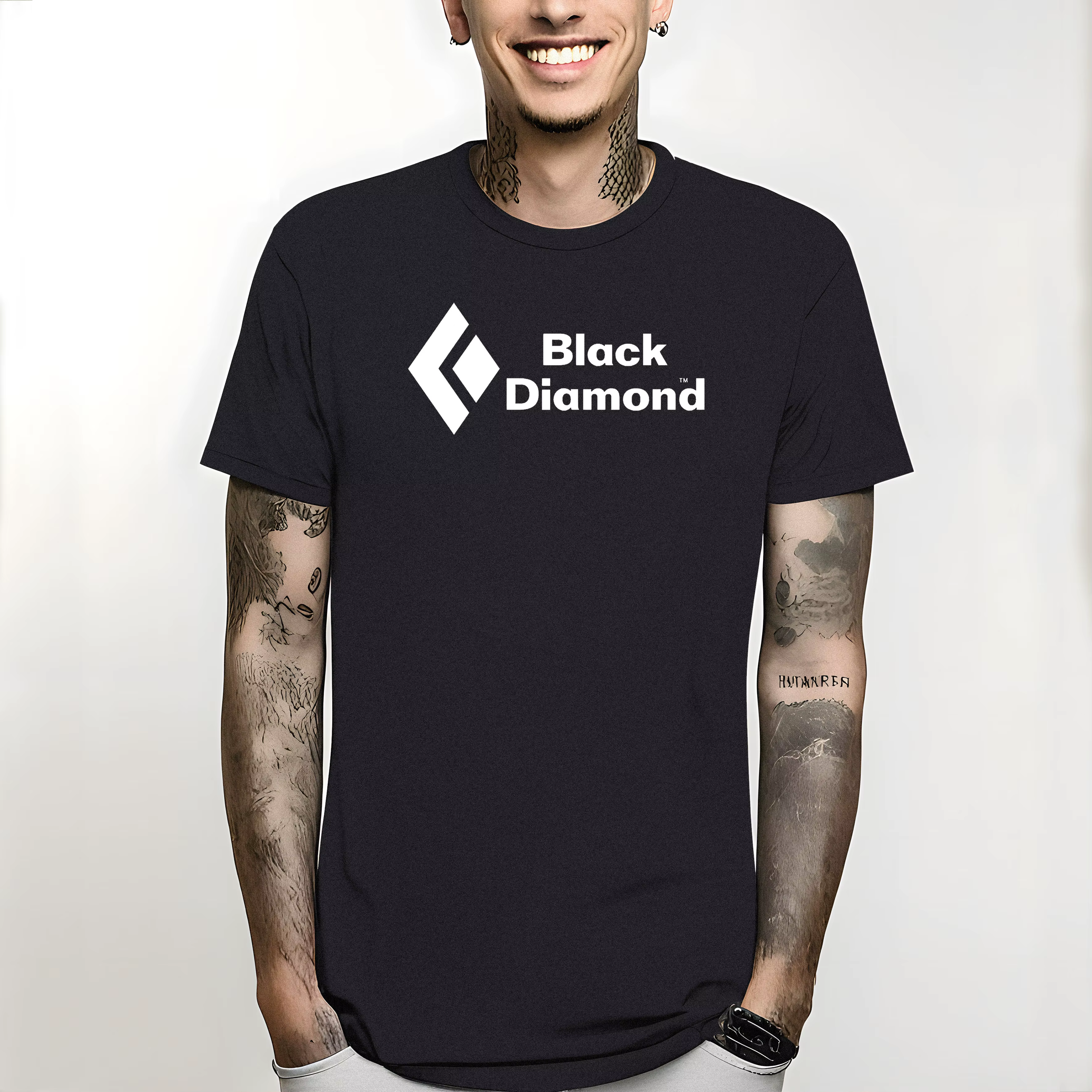 T-shirt décontracté pour homme NOUVEAU BLACK DIAMOND Ski Escalade 2024 Été Vintage Amusant Imprimé H