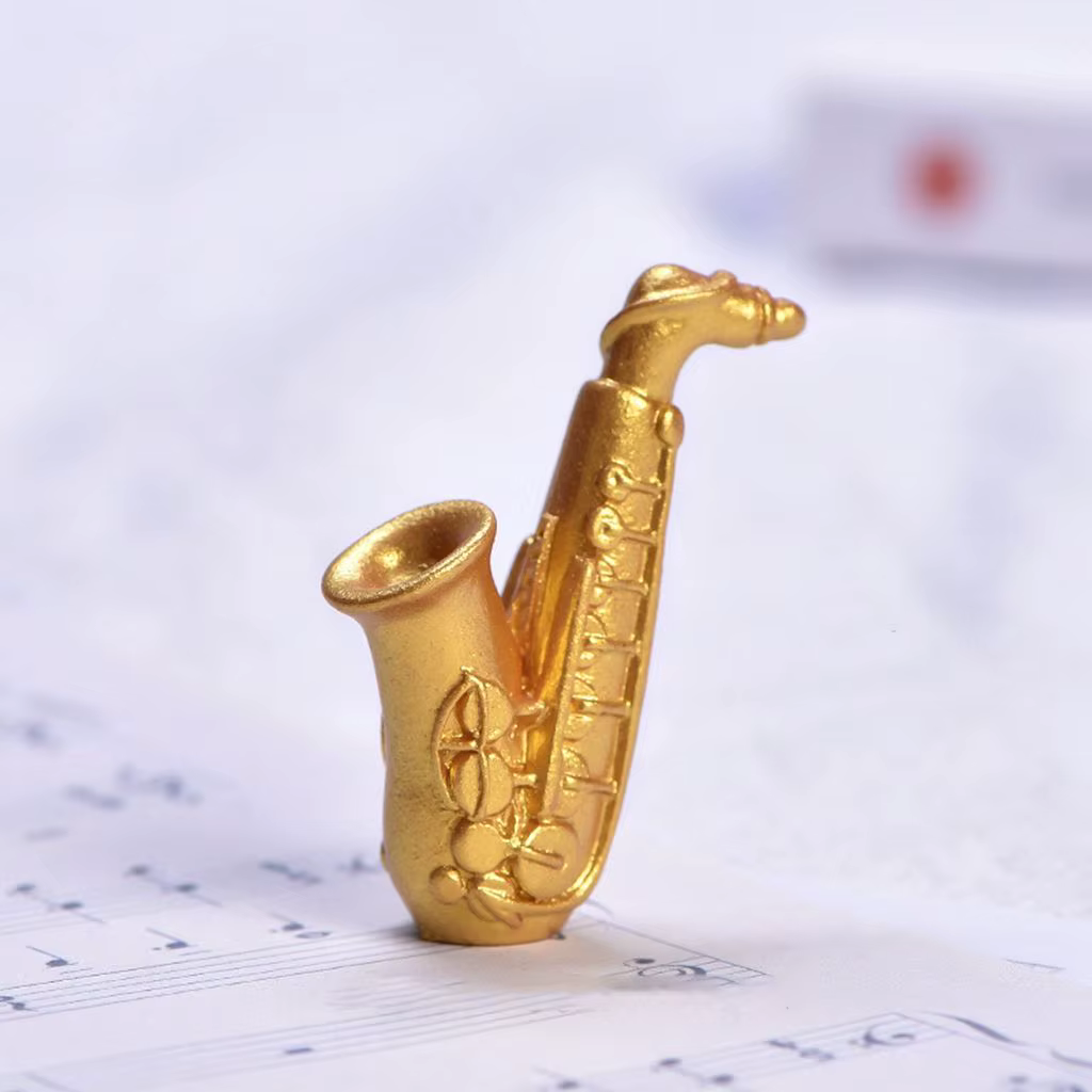 Ornement de gâteau cadeau, accessoires de jardin féerique, Micro Miniatures, modèle d'instrument de 