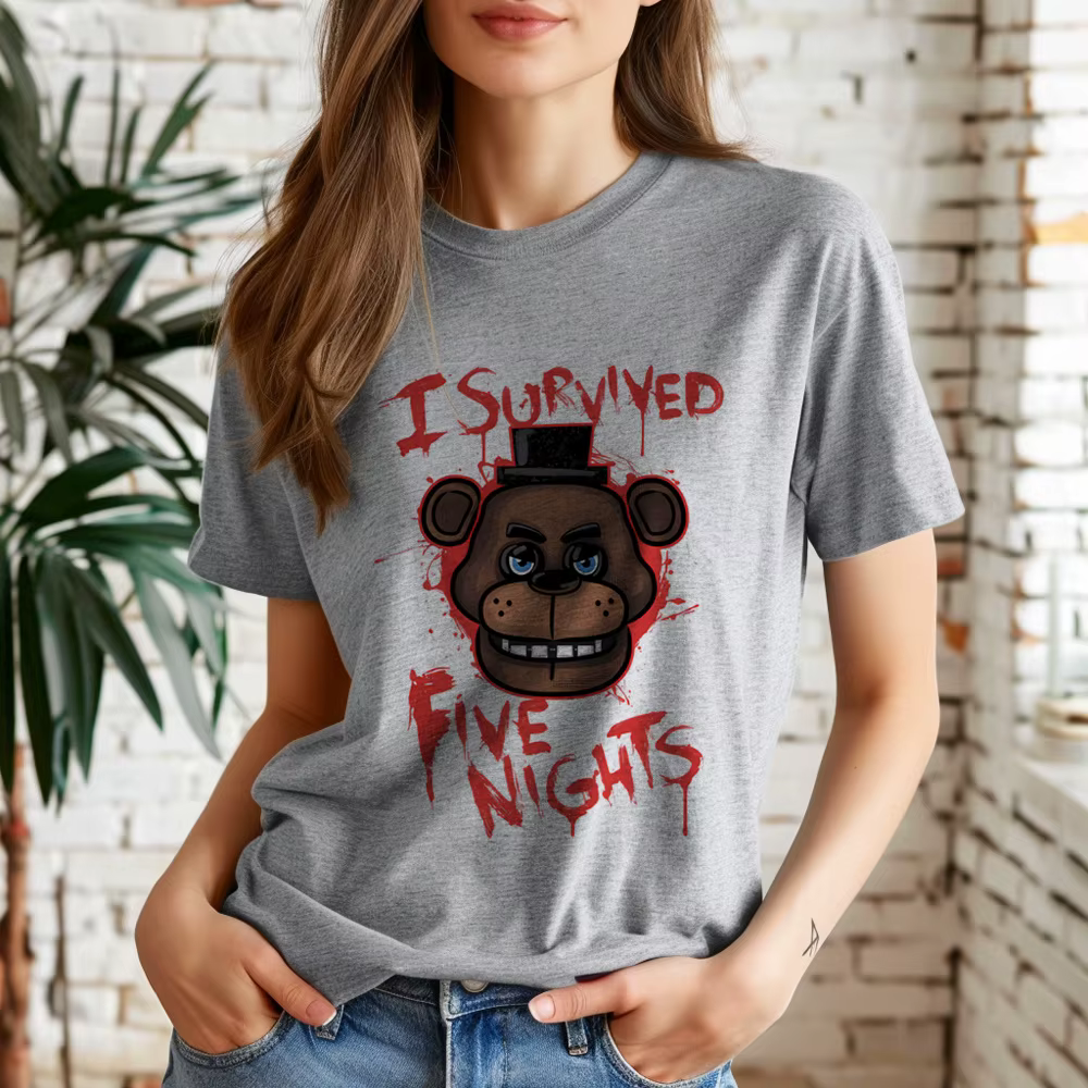 Chemise Fnaf at Freddys pour femmes, style rétro kawaii y2k, chemise japonaise manga jojifuku baddie