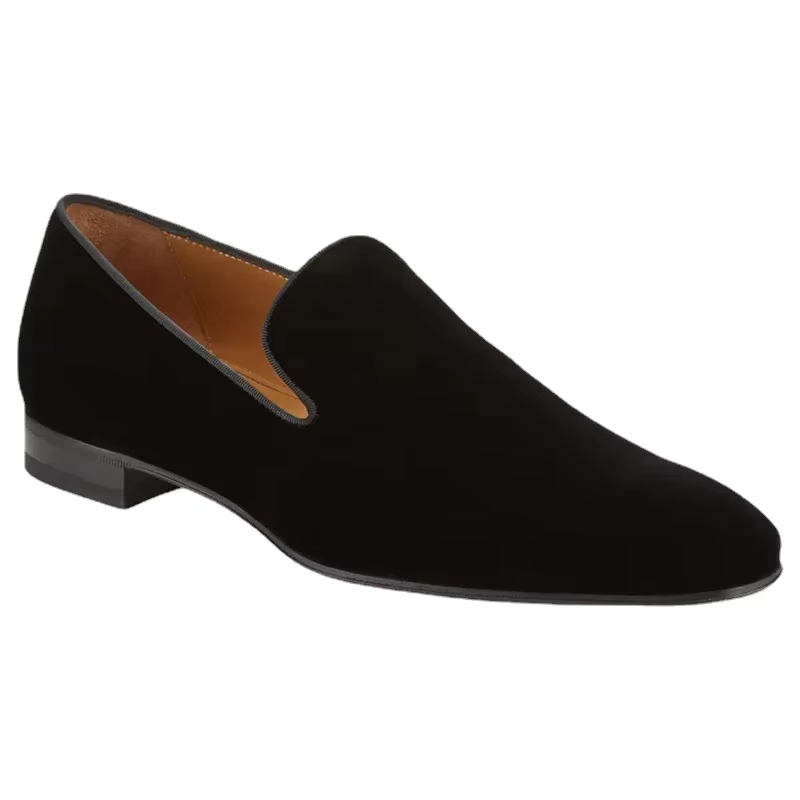 Mocassins en daim à talons bas pour hommes, chaussures classiques confortables, décontractées, rétro