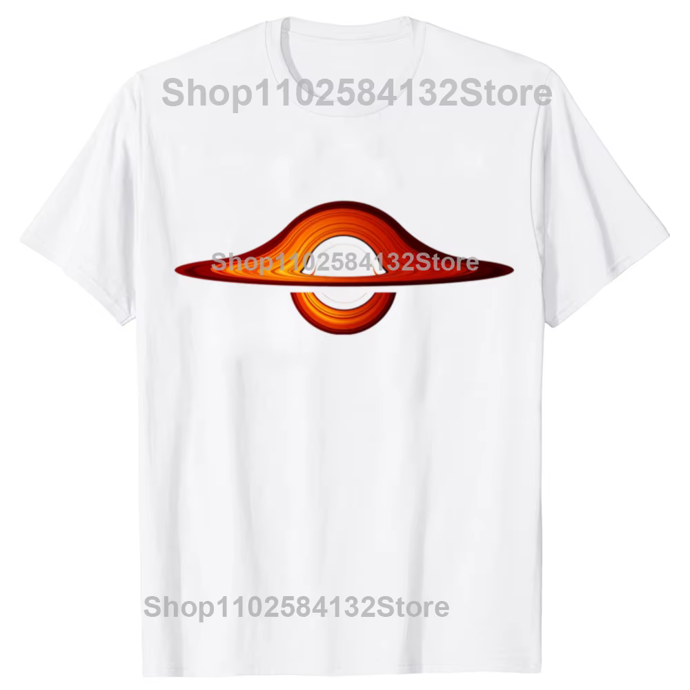 T-shirt manches courtes homme, humoristique et décontracté, avec trou noir, physique, tiques, astron