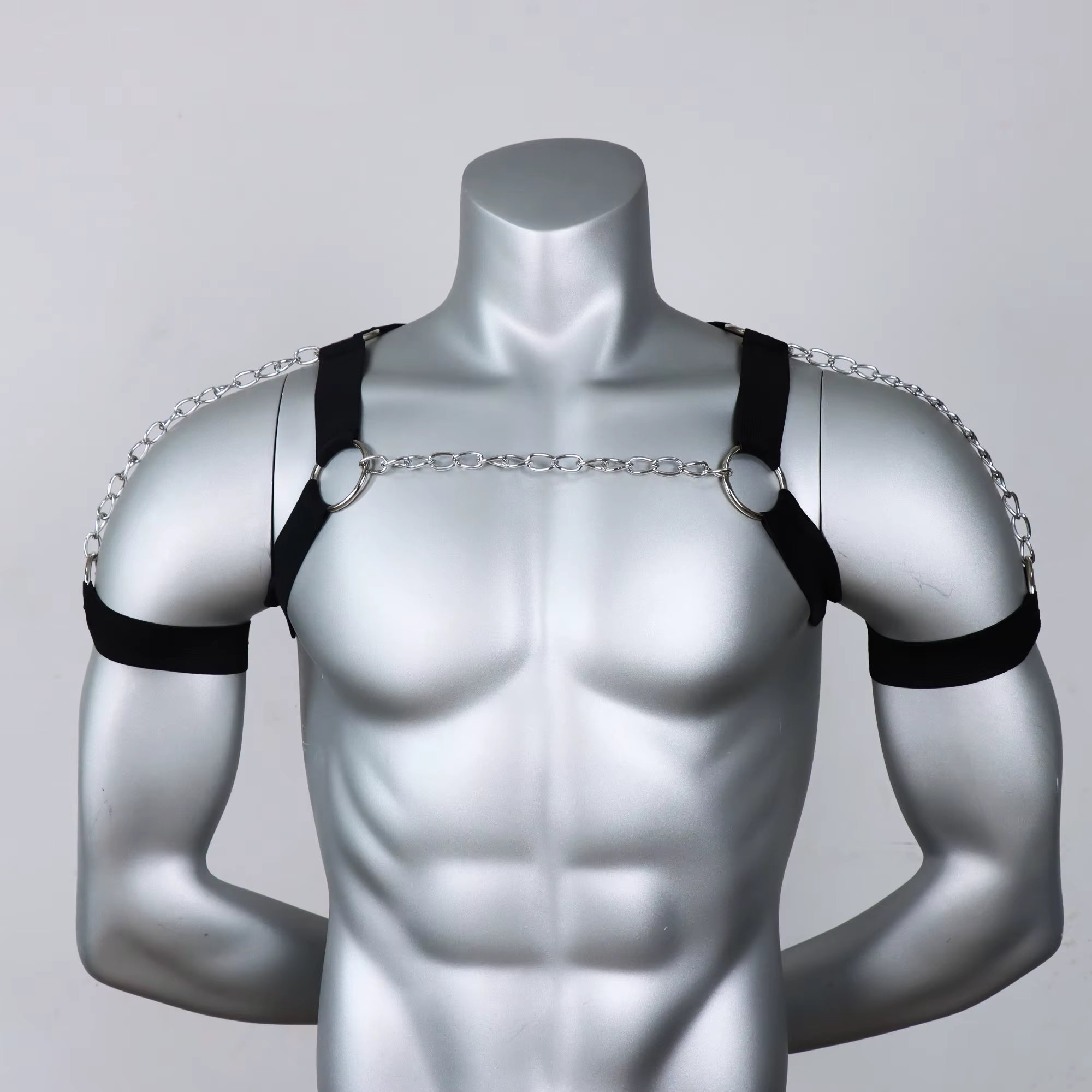 Harnais de poitrine élastique pour homme, ceinture de poitrine, harnais d'épaule, clubwear