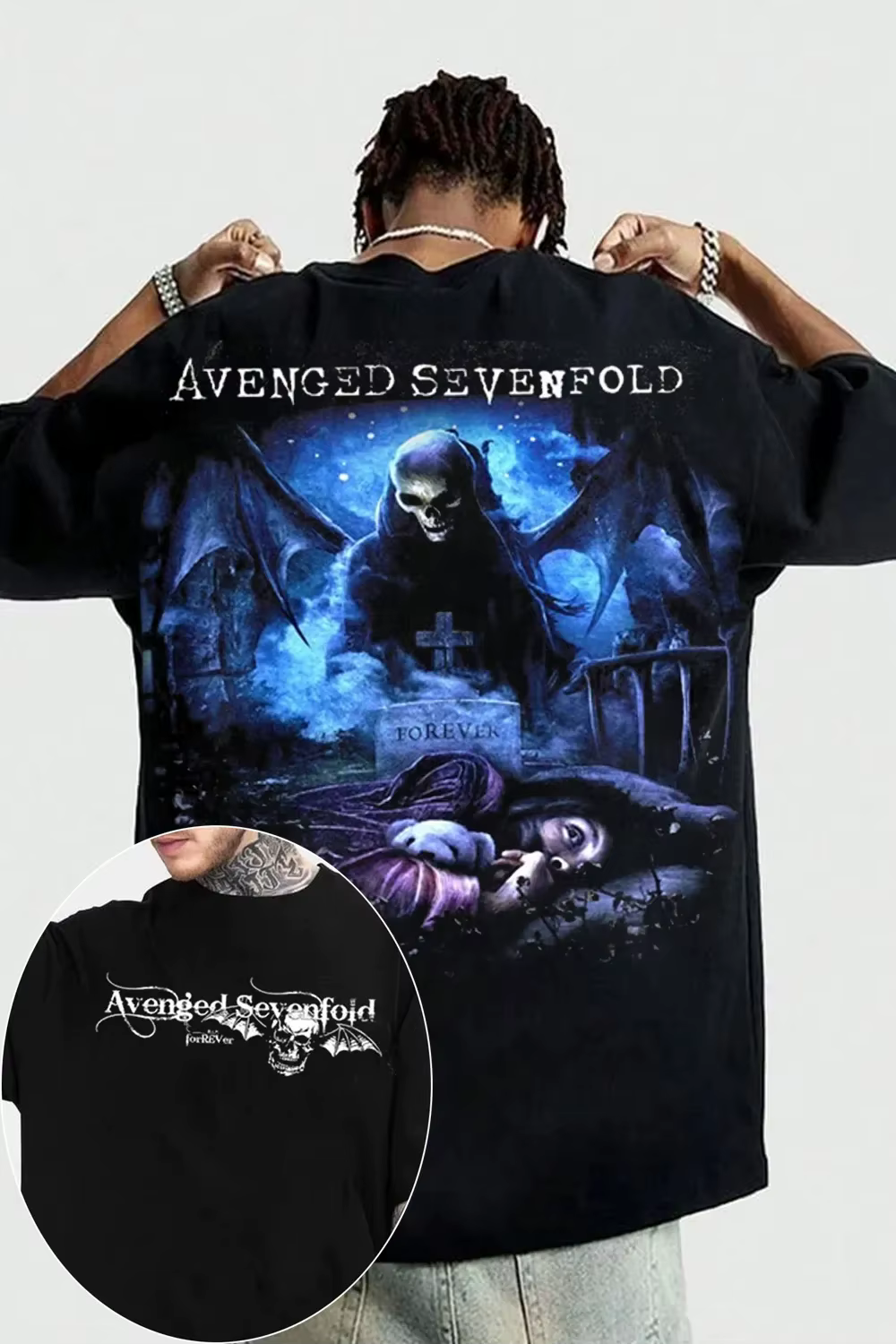 T-shirt graphique Avenged Sevenfold A7X Rock Band 2026 pour hommes et femmes, en coton, décontracté,