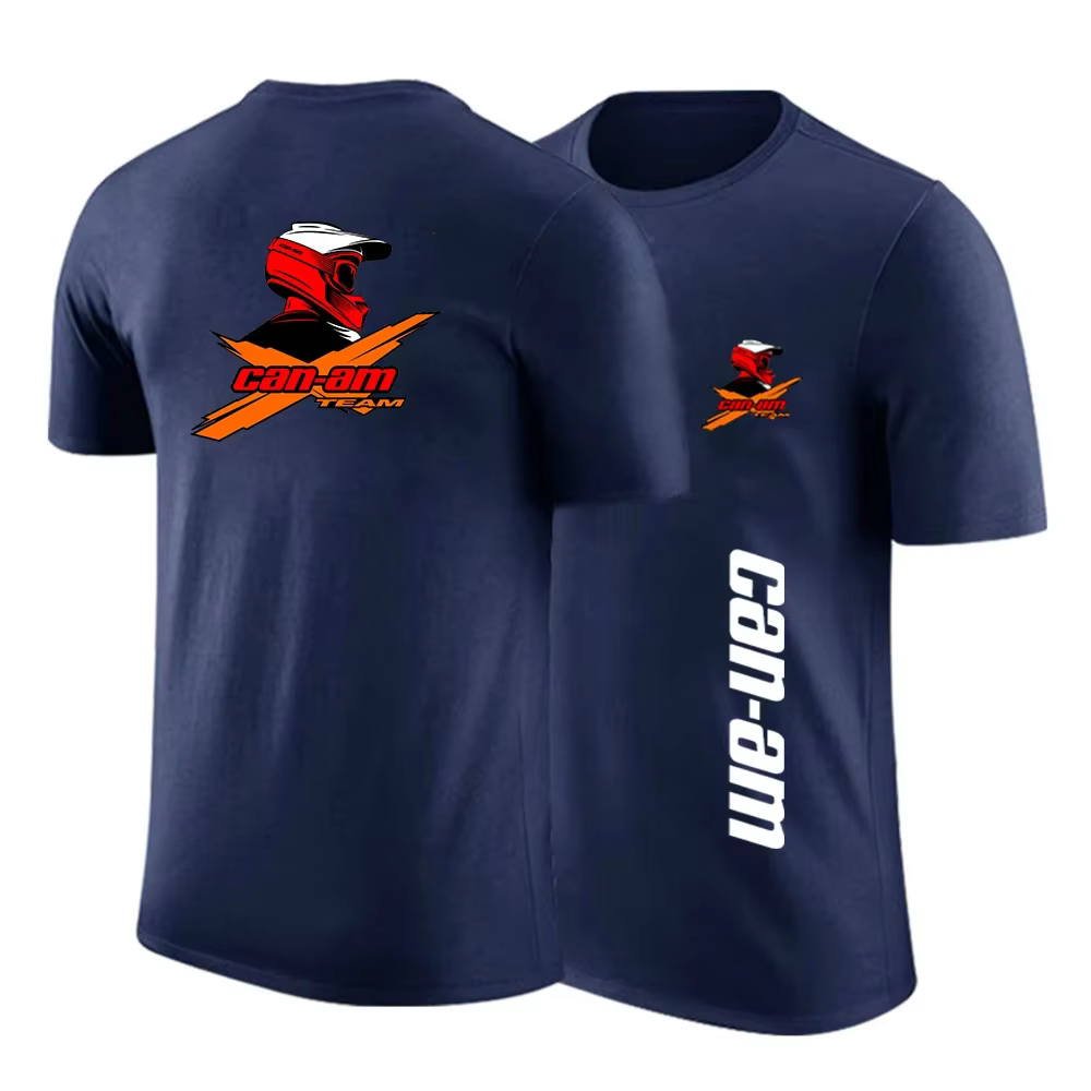 Can Am Team Spyder Motorcycles T-shirt à manches courtes pour hommes, en coton de marque, impression