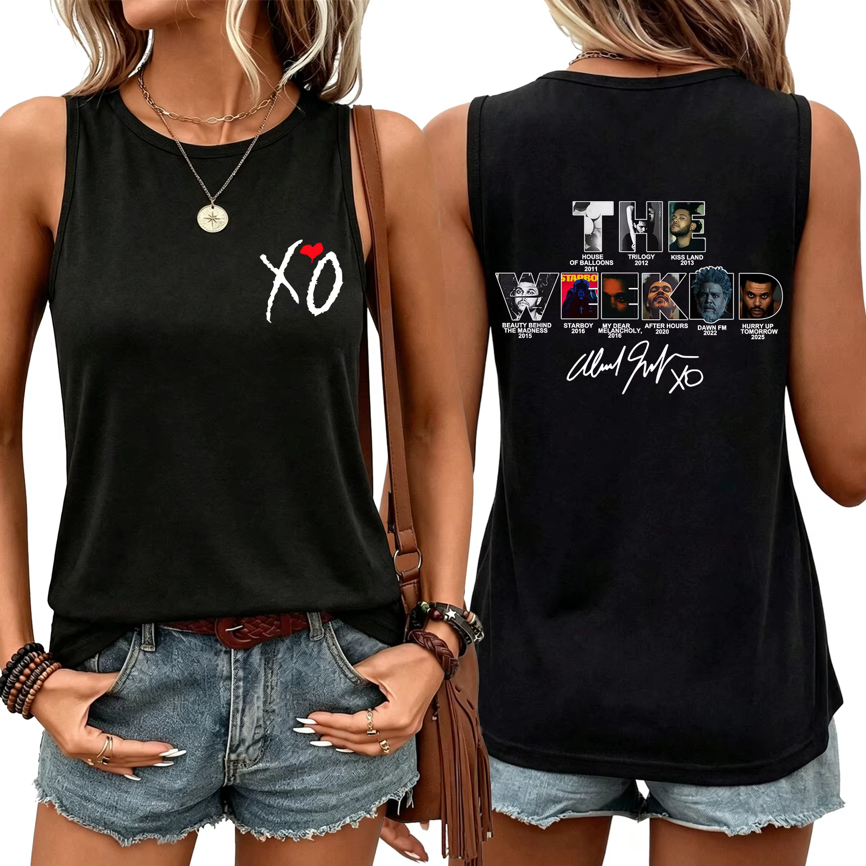 THE WEEKND After Hours Til Dawn Tour 2026 T-shirt ample sans manches pour femmes et hommes