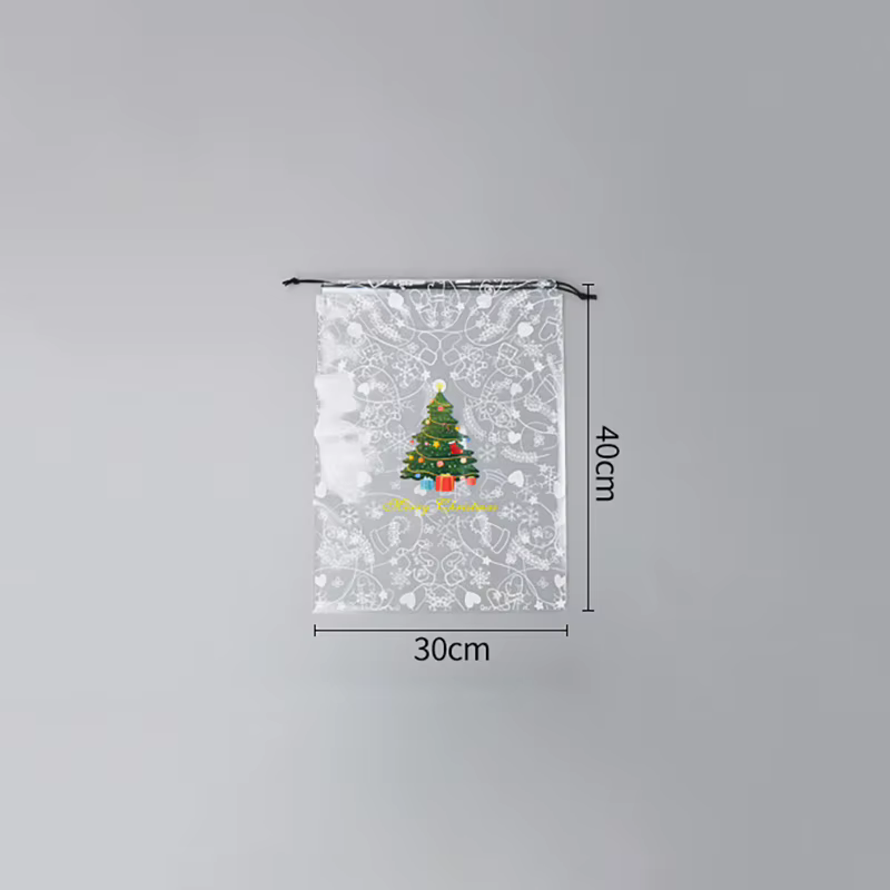 Pochette de rangement de voyage en plastique Transparent de noël, pochette de rangement de voyage en